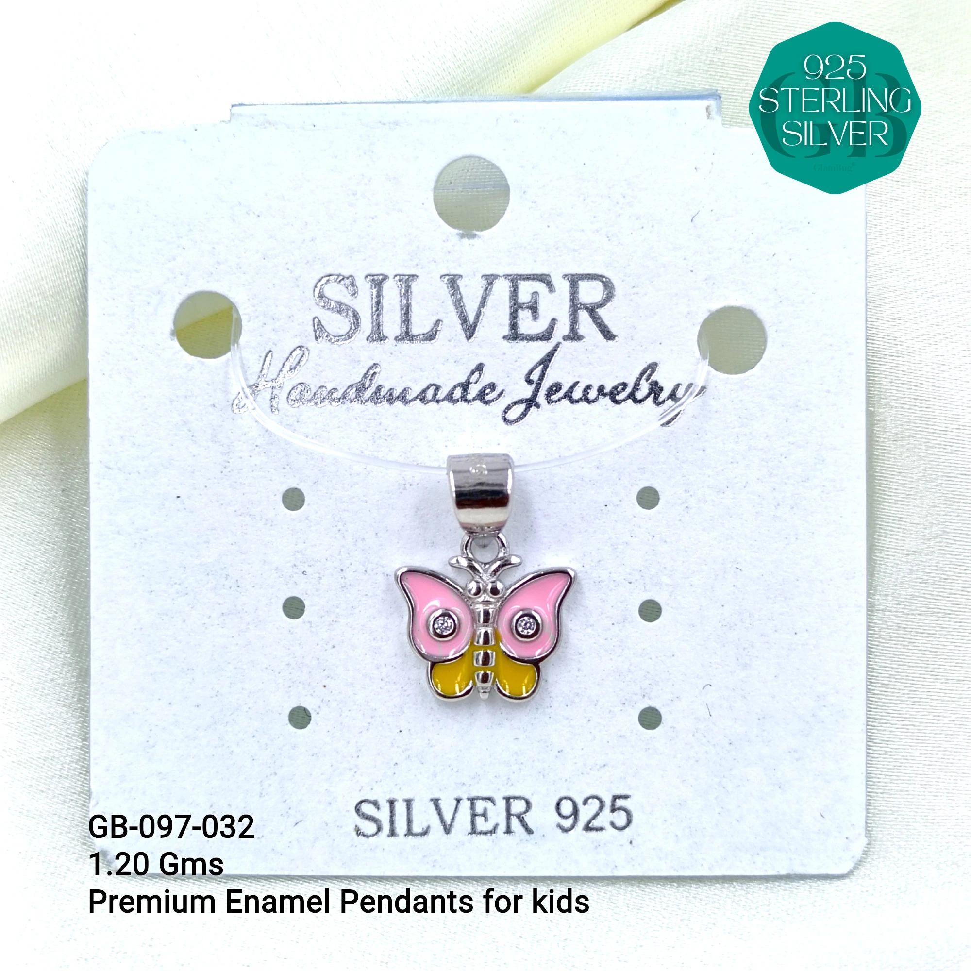BABY ENAMEL TOY PENDANTS - Premium 925 Silver Jewellery - SKU: GB-097-032 - Hyderabad Silver Importers