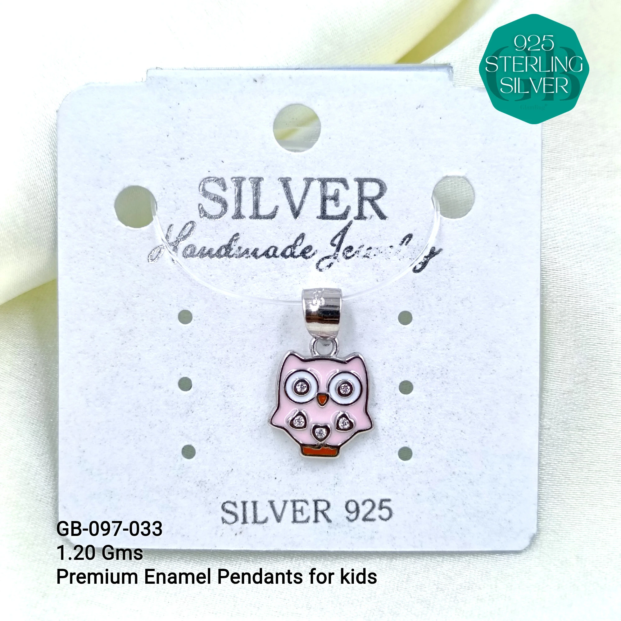 BABY ENAMEL TOY PENDANTS - Premium 925 Silver Jewellery - SKU: GB-097-033 - Hyderabad Silver Importers