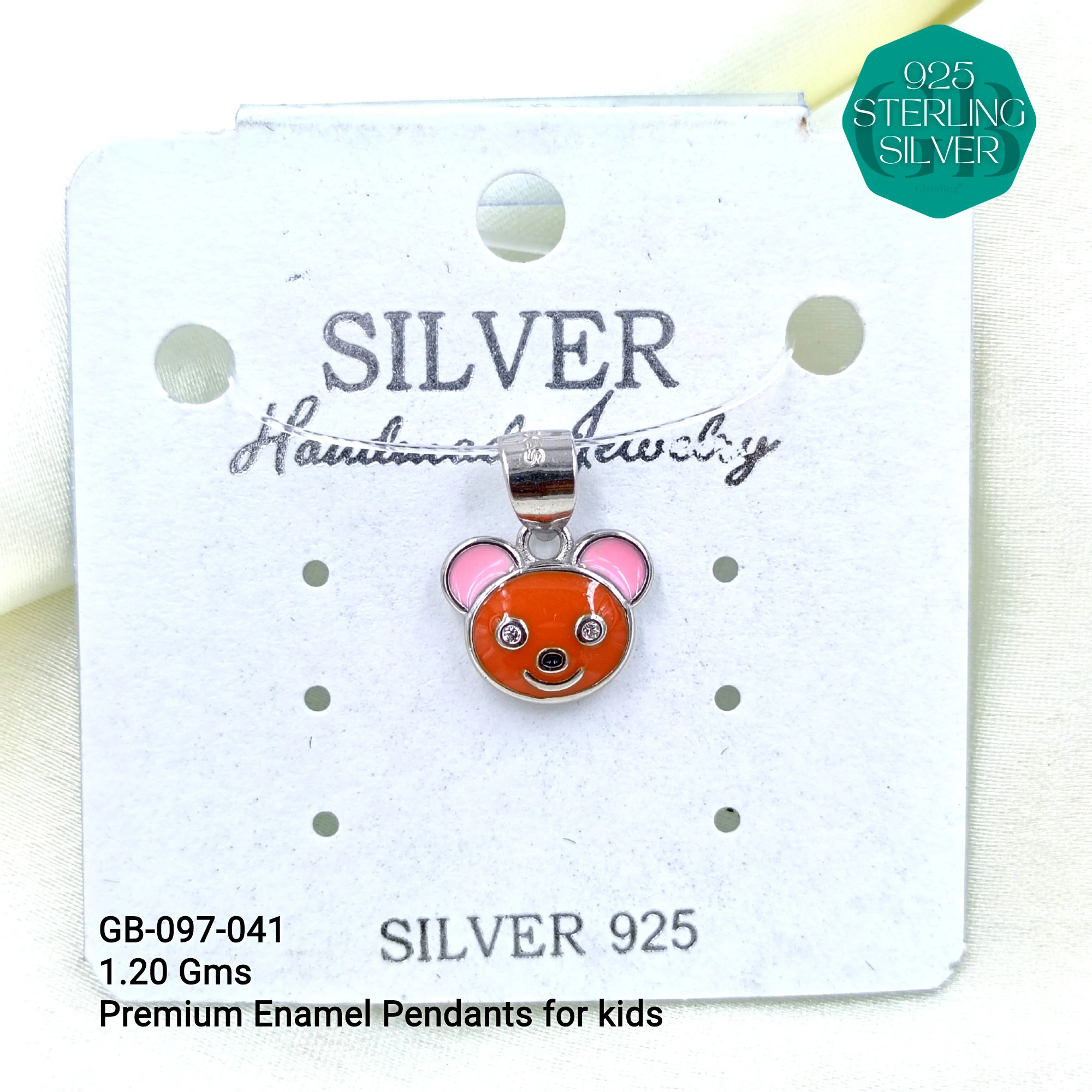 BABY ENAMEL TOY PENDANTS - Premium 925 Silver Jewellery - SKU: GB-097-041 - Hyderabad Silver Importers