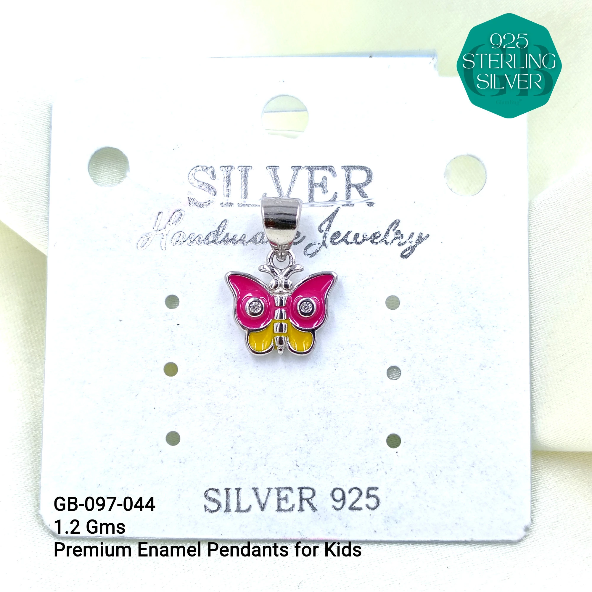 BABY ENAMEL TOY PENDANTS - Premium 925 Silver Jewellery - SKU: GB-097-044 - Hyderabad Silver Importers
