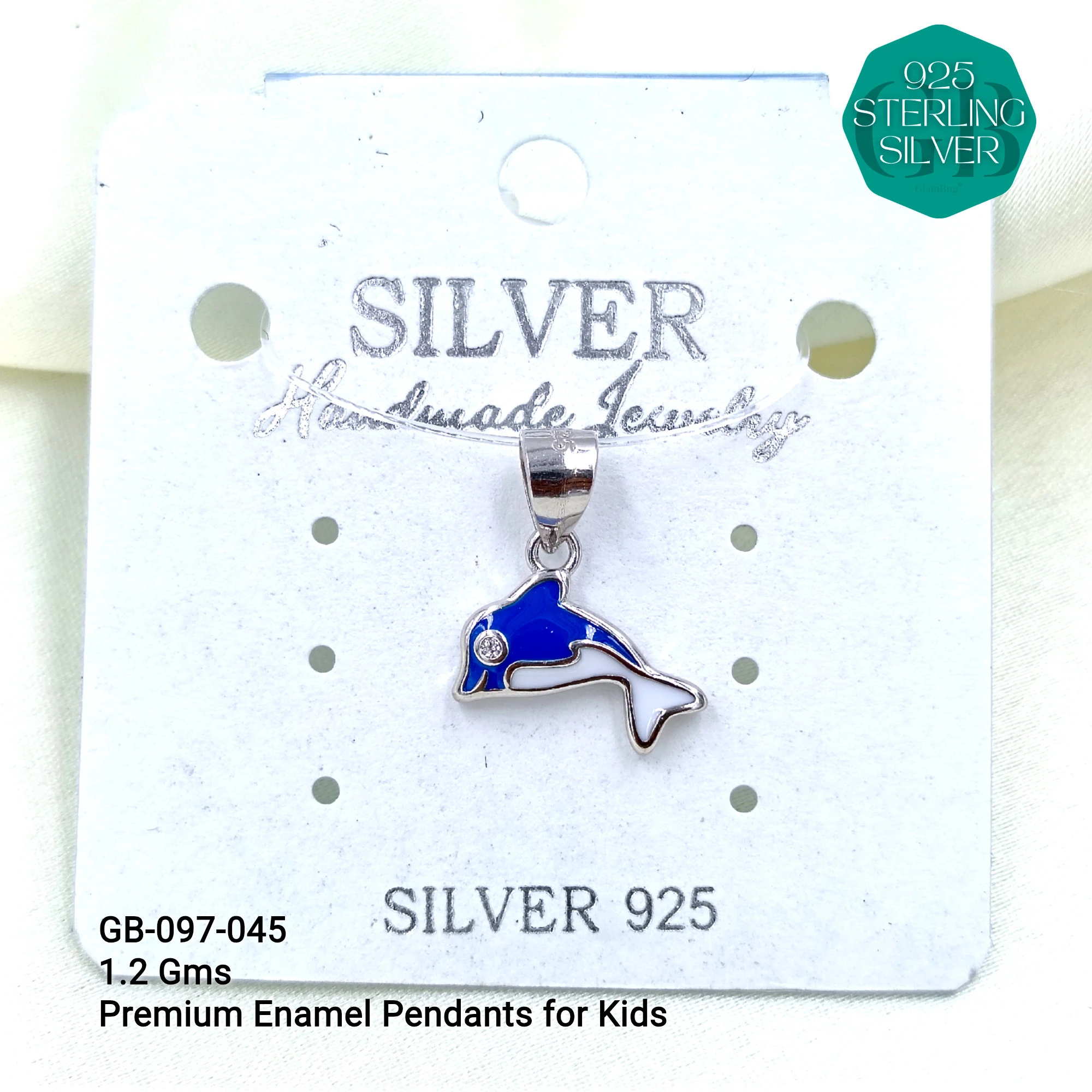 BABY ENAMEL TOY PENDANTS - Premium 925 Silver Jewellery - SKU: GB-097-045 - Hyderabad Silver Importers