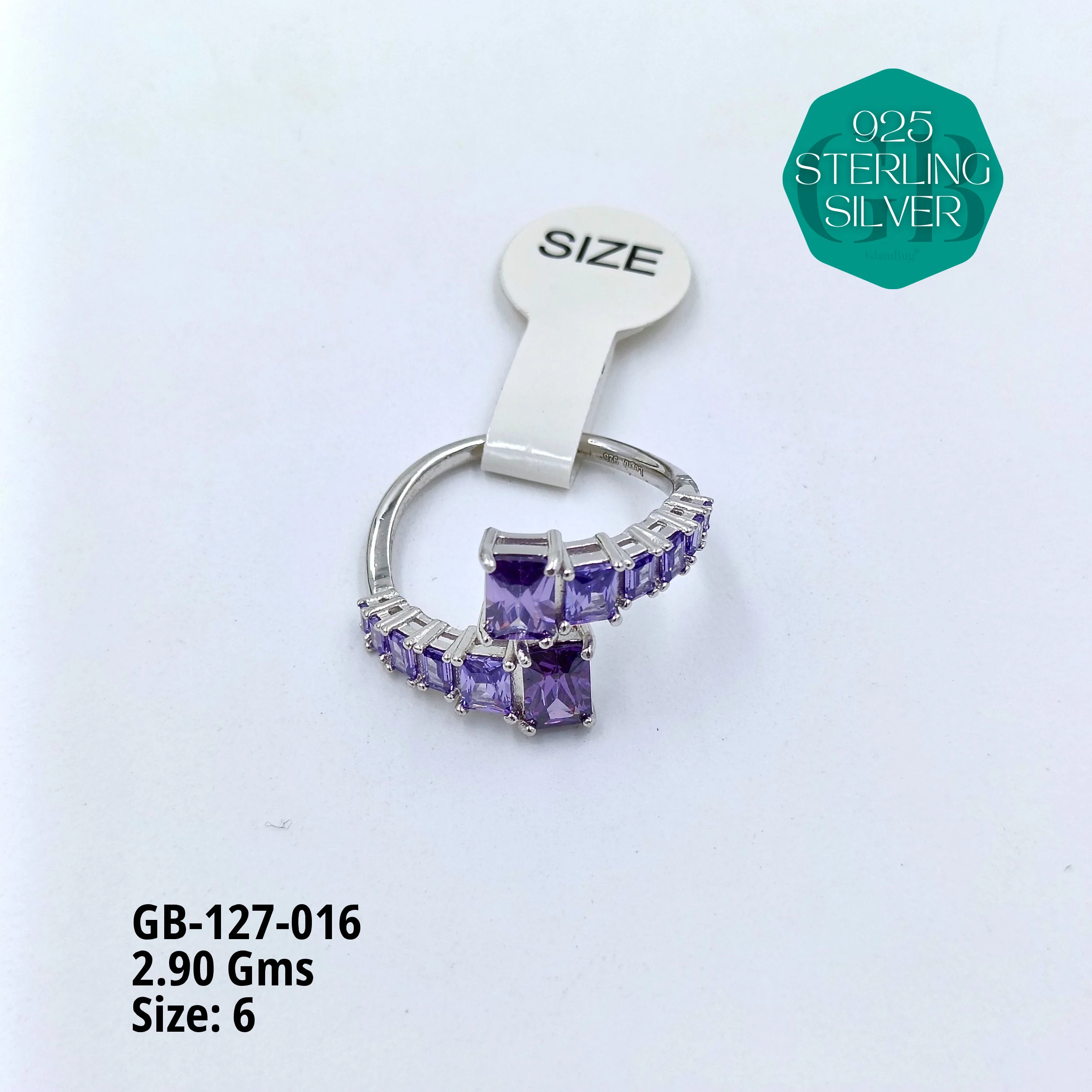 LUXURY - PREMIUM RINGS - Premium 925 Silver Jewellery - SKU: GB-127-016 - Hyderabad Silver Importers