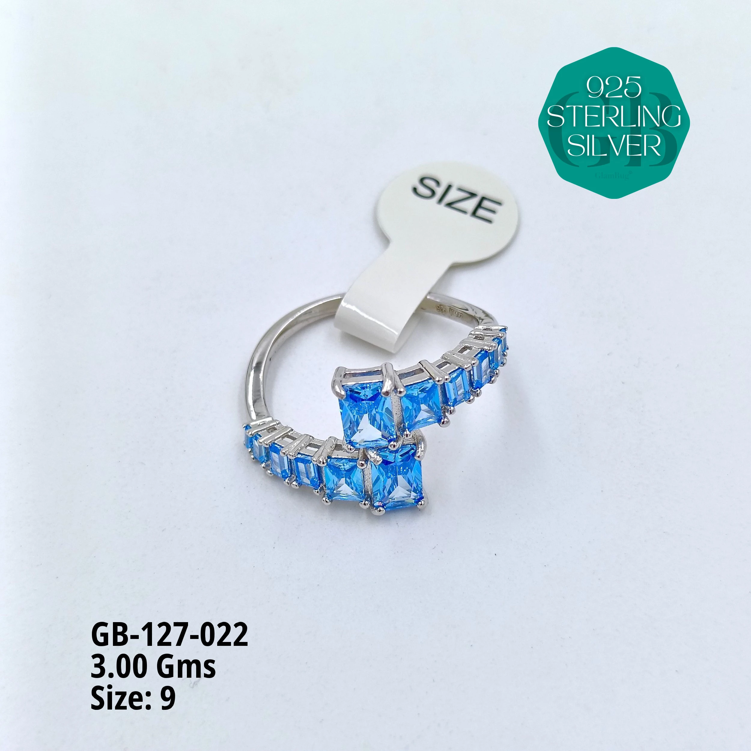LUXURY - PREMIUM RINGS - Premium 925 Silver Jewellery - SKU: GB-127-022 - Hyderabad Silver Importers