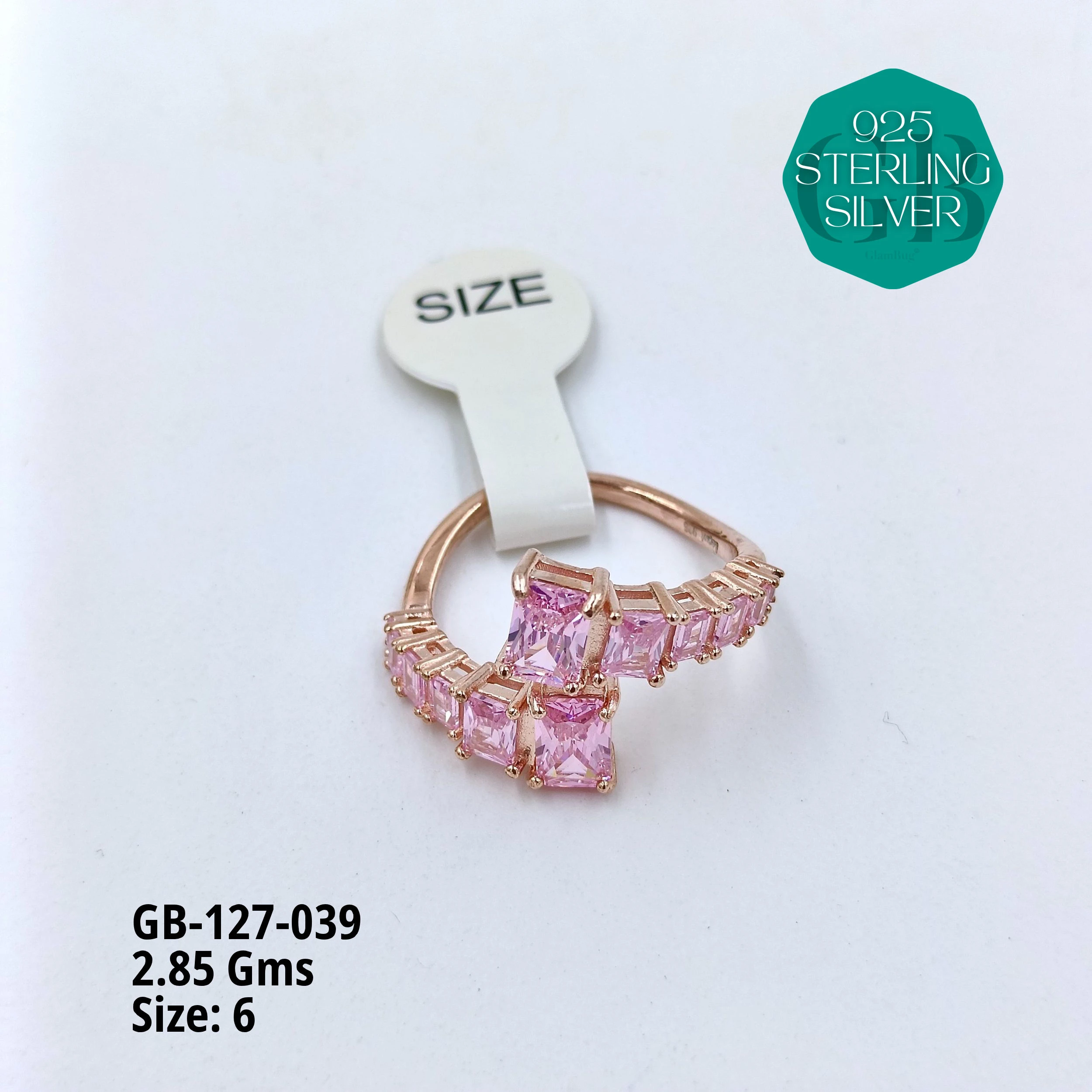 LUXURY - PREMIUM RINGS - Premium 925 Silver Jewellery - SKU: GB-127-039 - Hyderabad Silver Importers