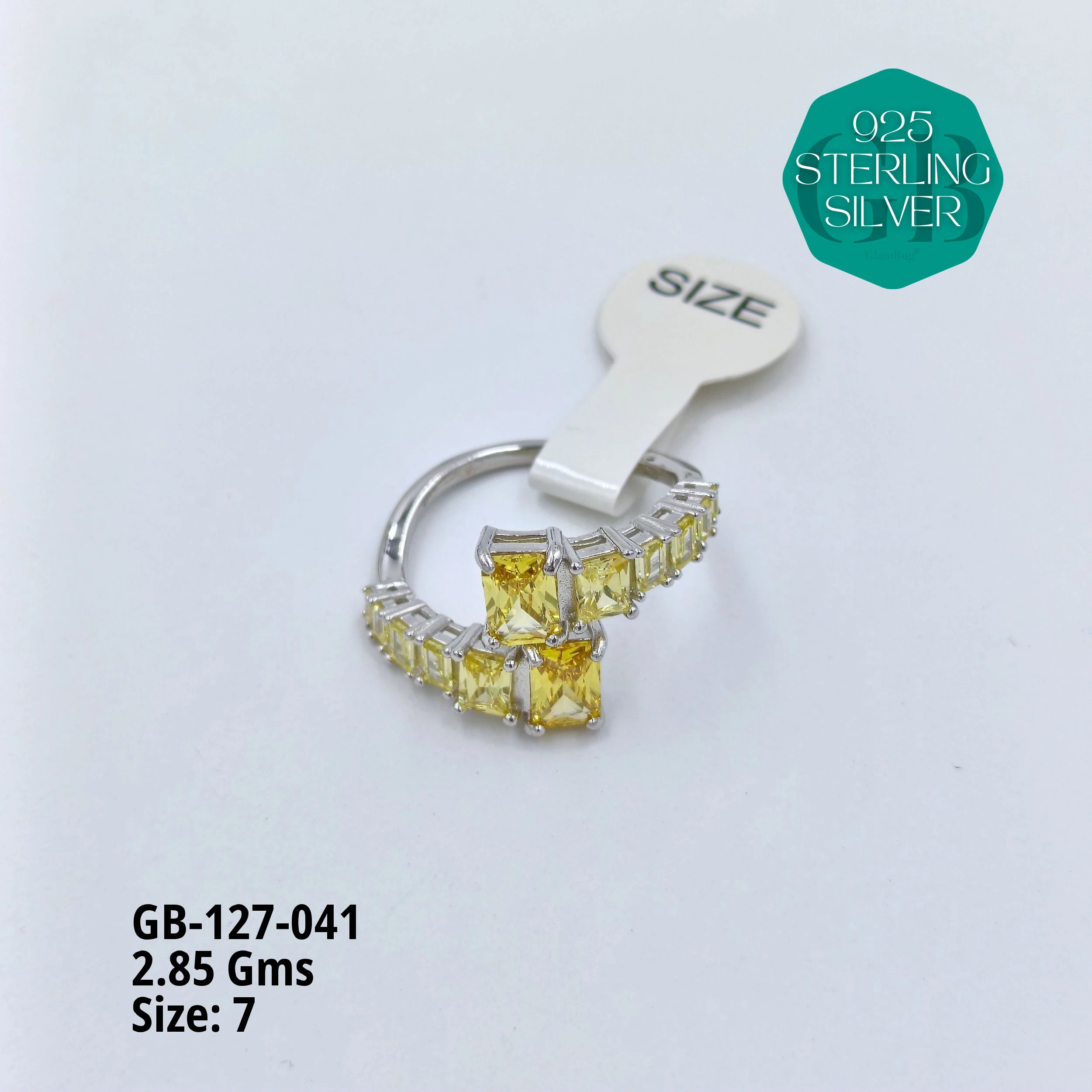 LUXURY - PREMIUM RINGS - Premium 925 Silver Jewellery - SKU: GB-127-041 - Hyderabad Silver Importers