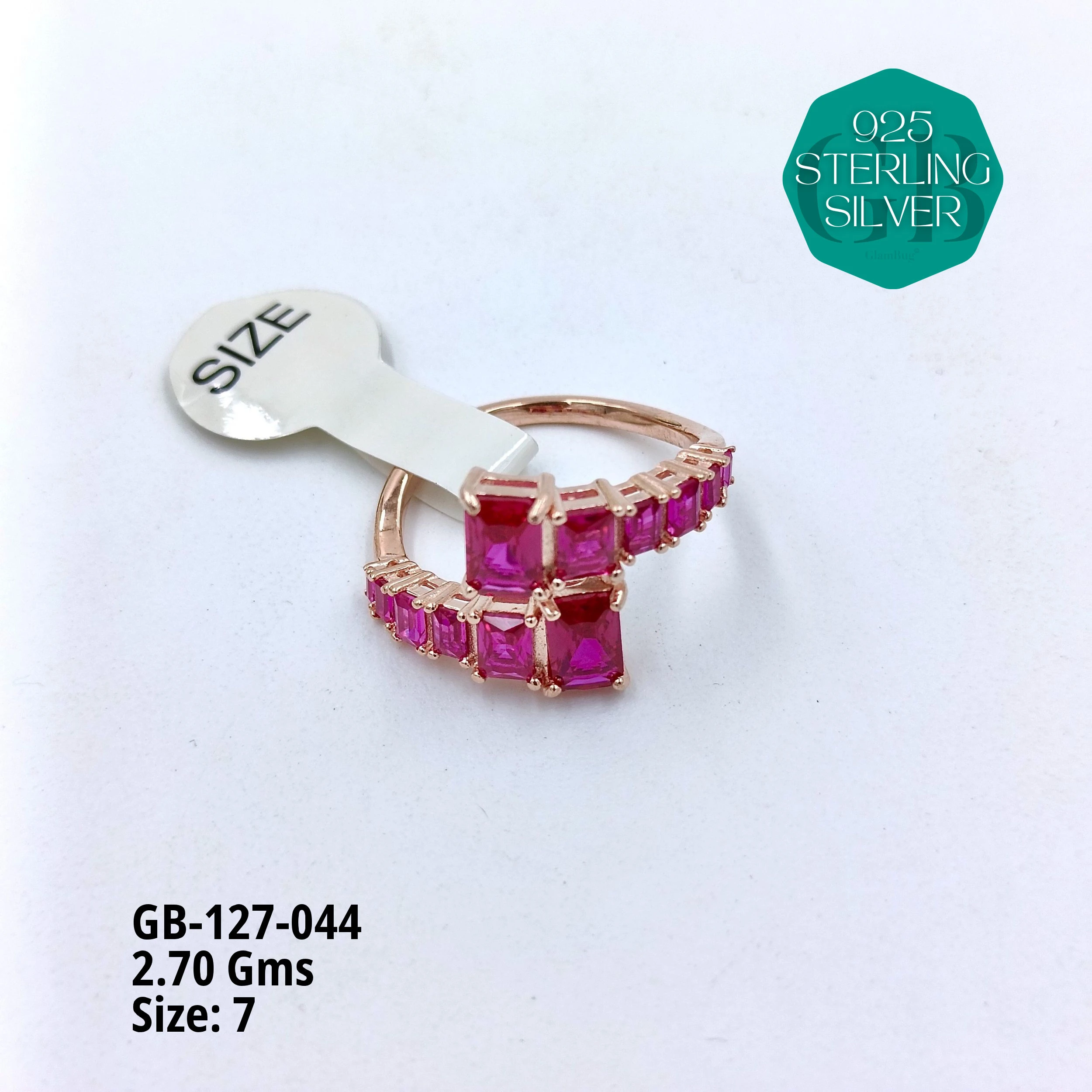 LUXURY - PREMIUM RINGS - Premium 925 Silver Jewellery - SKU: GB-127-044 - Hyderabad Silver Importers