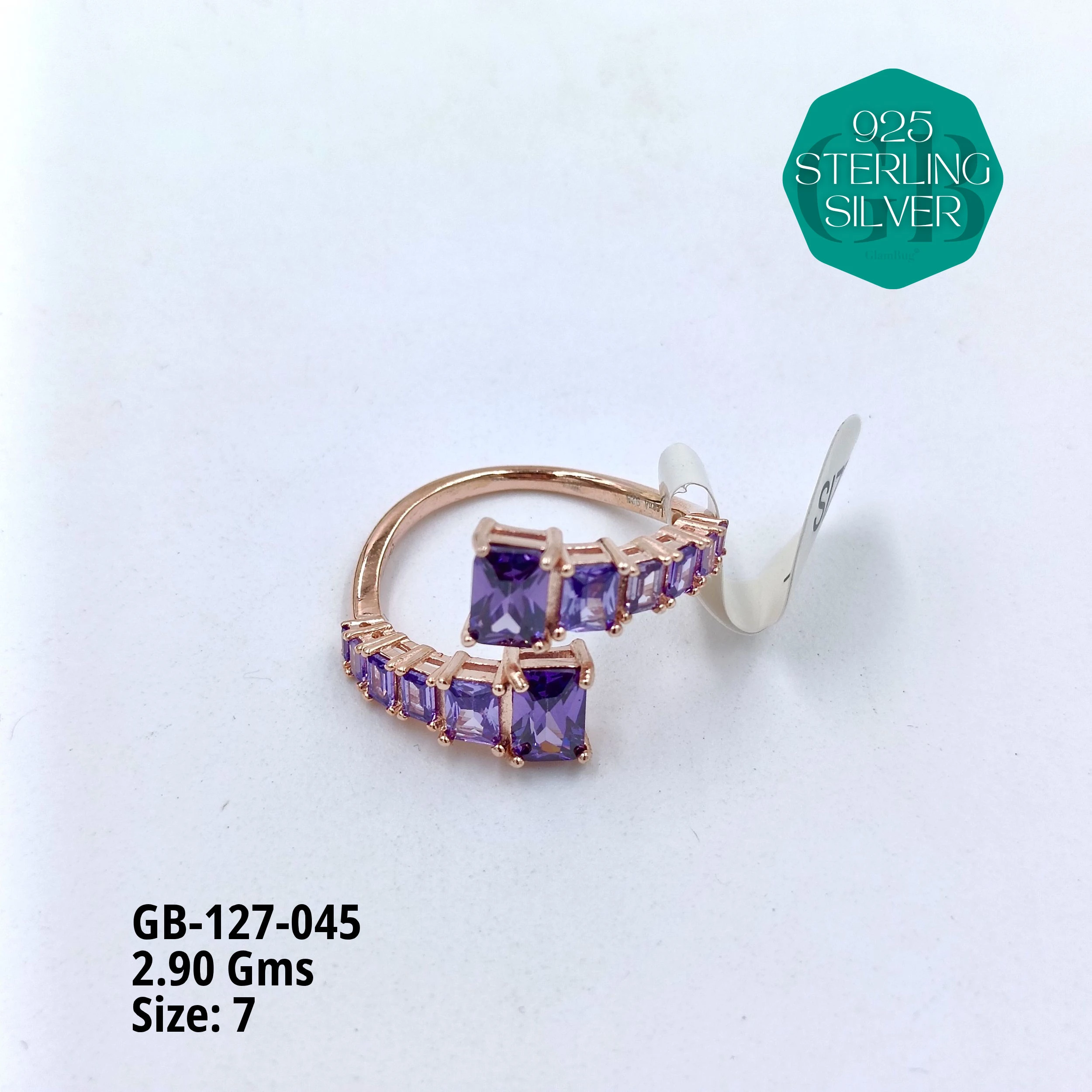 LUXURY - PREMIUM RINGS - Premium 925 Silver Jewellery - SKU: GB-127-045 - Hyderabad Silver Importers