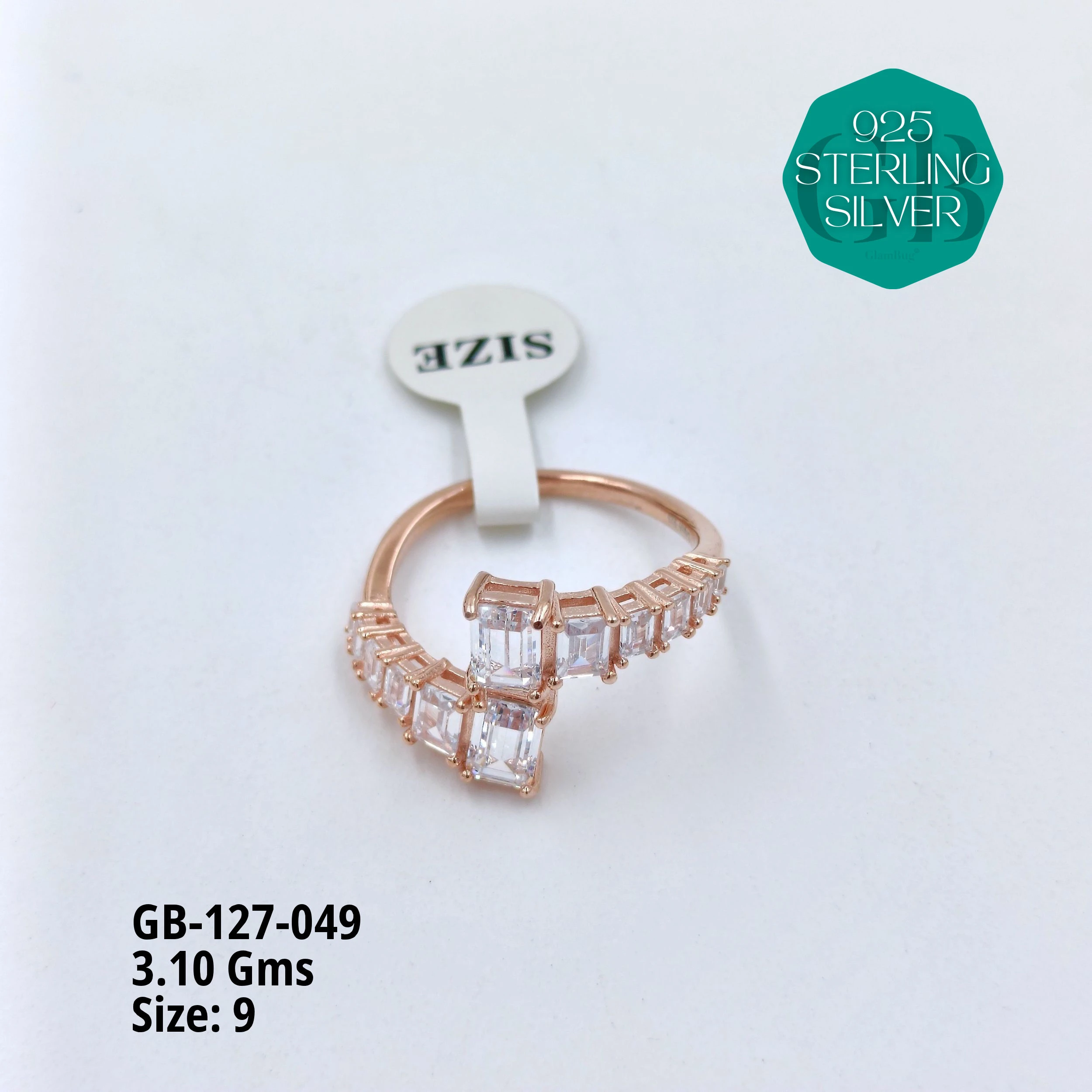 LUXURY - PREMIUM RINGS - Premium 925 Silver Jewellery - SKU: GB-127-049 - Hyderabad Silver Importers