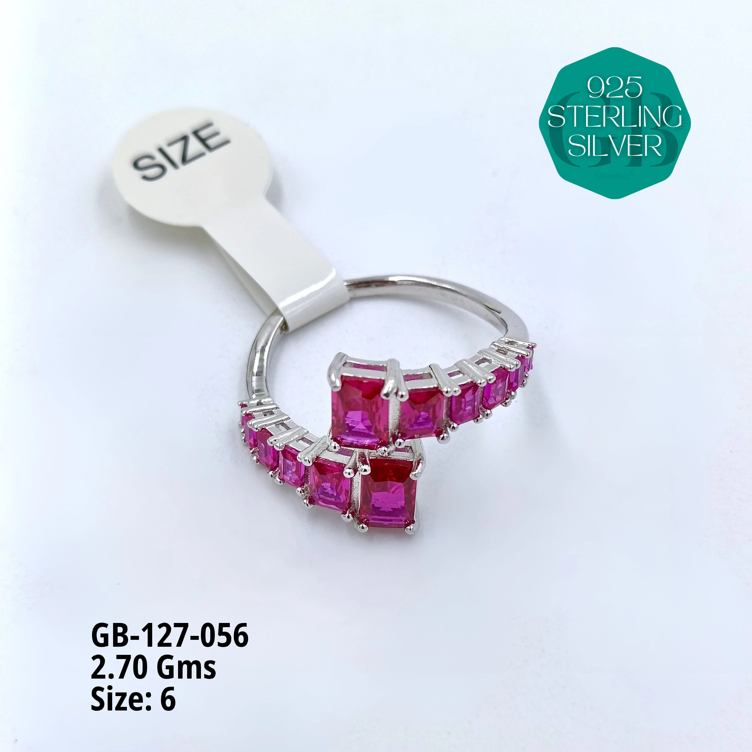 LUXURY - PREMIUM RINGS - Premium 925 Silver Jewellery - SKU: GB-127-056 - Hyderabad Silver Importers