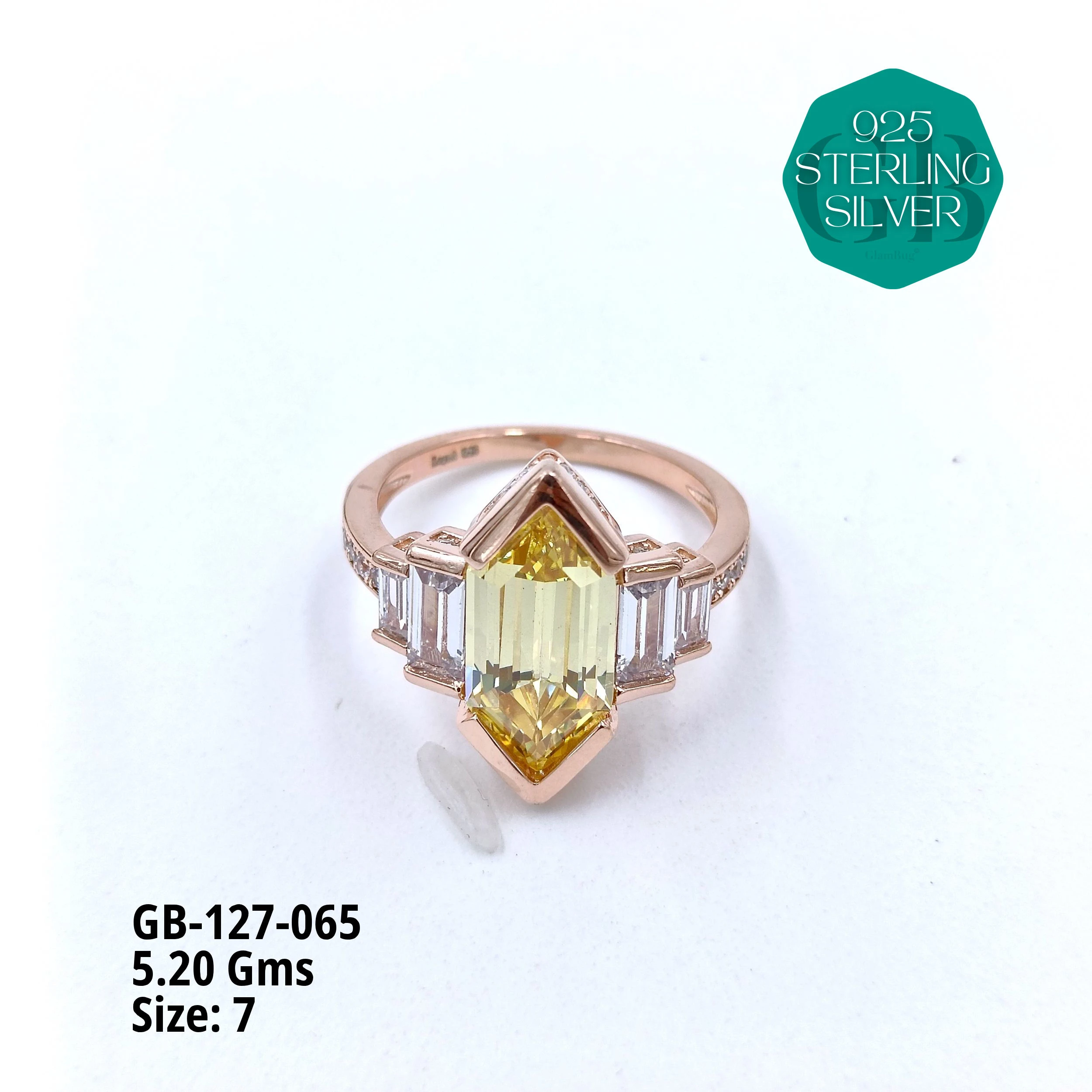 LUXURY - PREMIUM RINGS - Premium 925 Silver Jewellery - SKU: GB-127-065 - Hyderabad Silver Importers