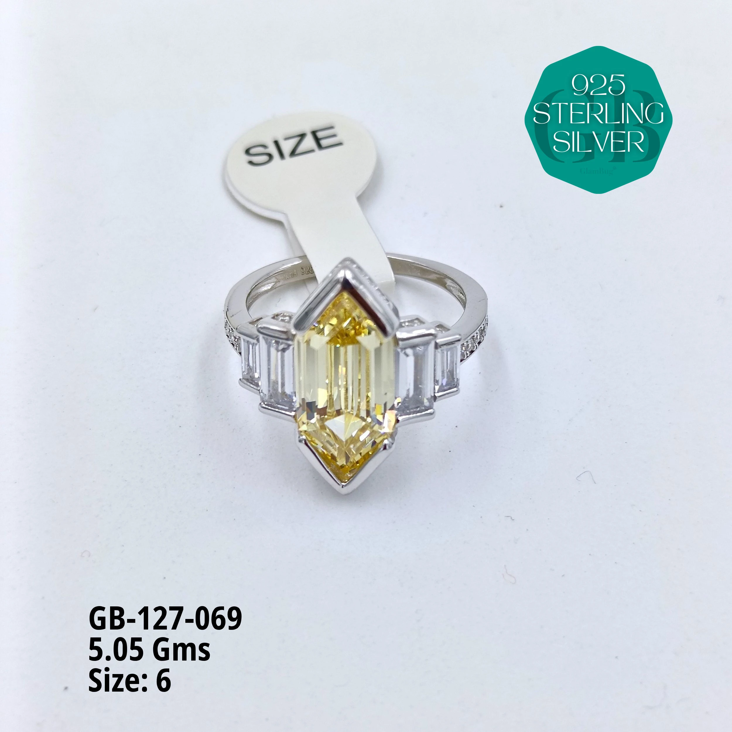 LUXURY - PREMIUM RINGS - Premium 925 Silver Jewellery - SKU: GB-127-069 - Hyderabad Silver Importers