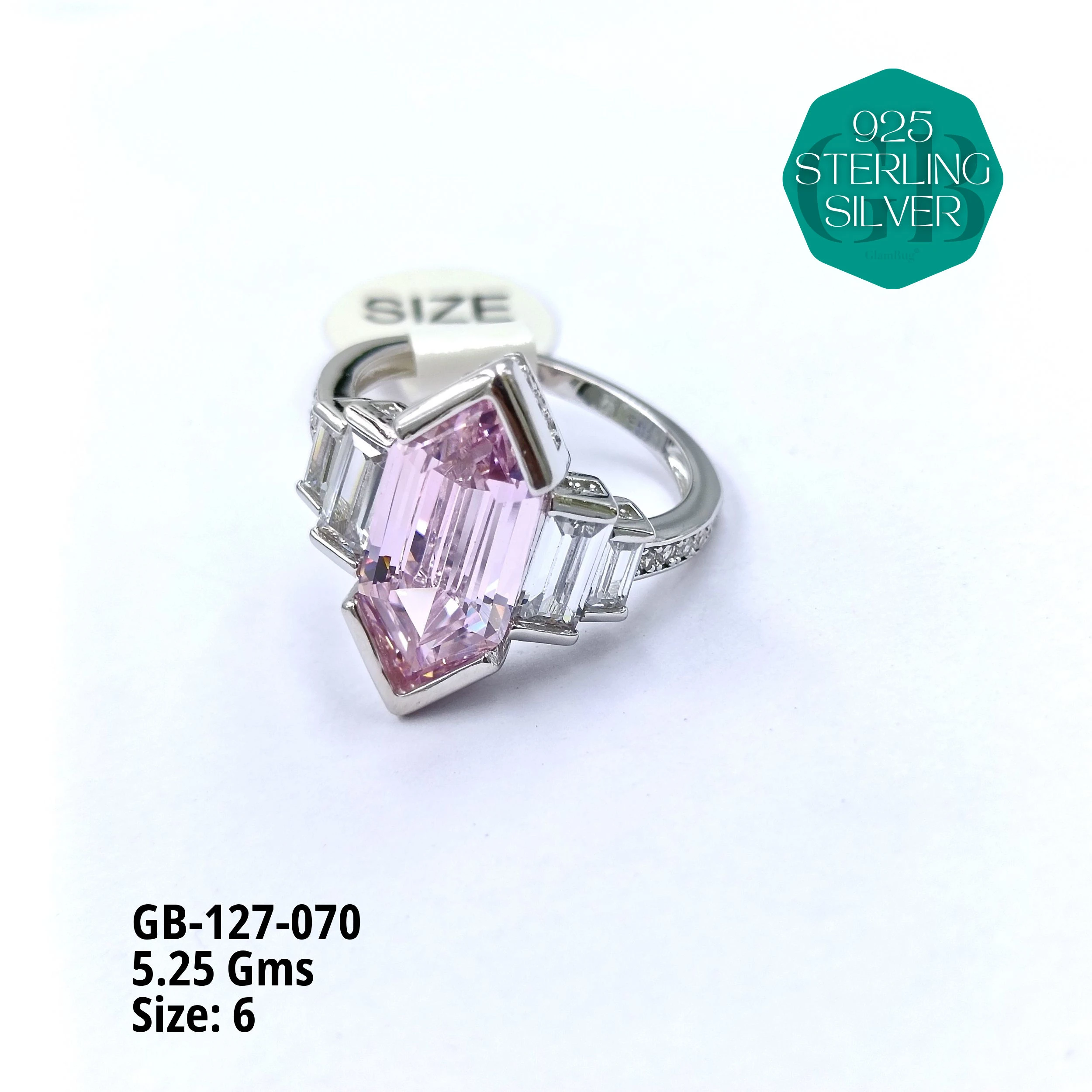 LUXURY - PREMIUM RINGS - Premium 925 Silver Jewellery - SKU: GB-127-070 - Hyderabad Silver Importers