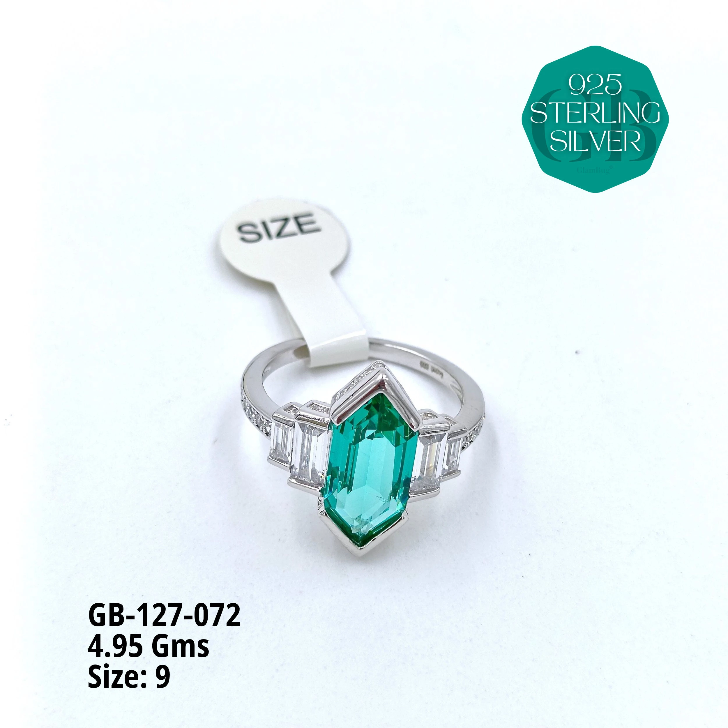 LUXURY - PREMIUM RINGS - Premium 925 Silver Jewellery - SKU: GB-127-072 - Hyderabad Silver Importers