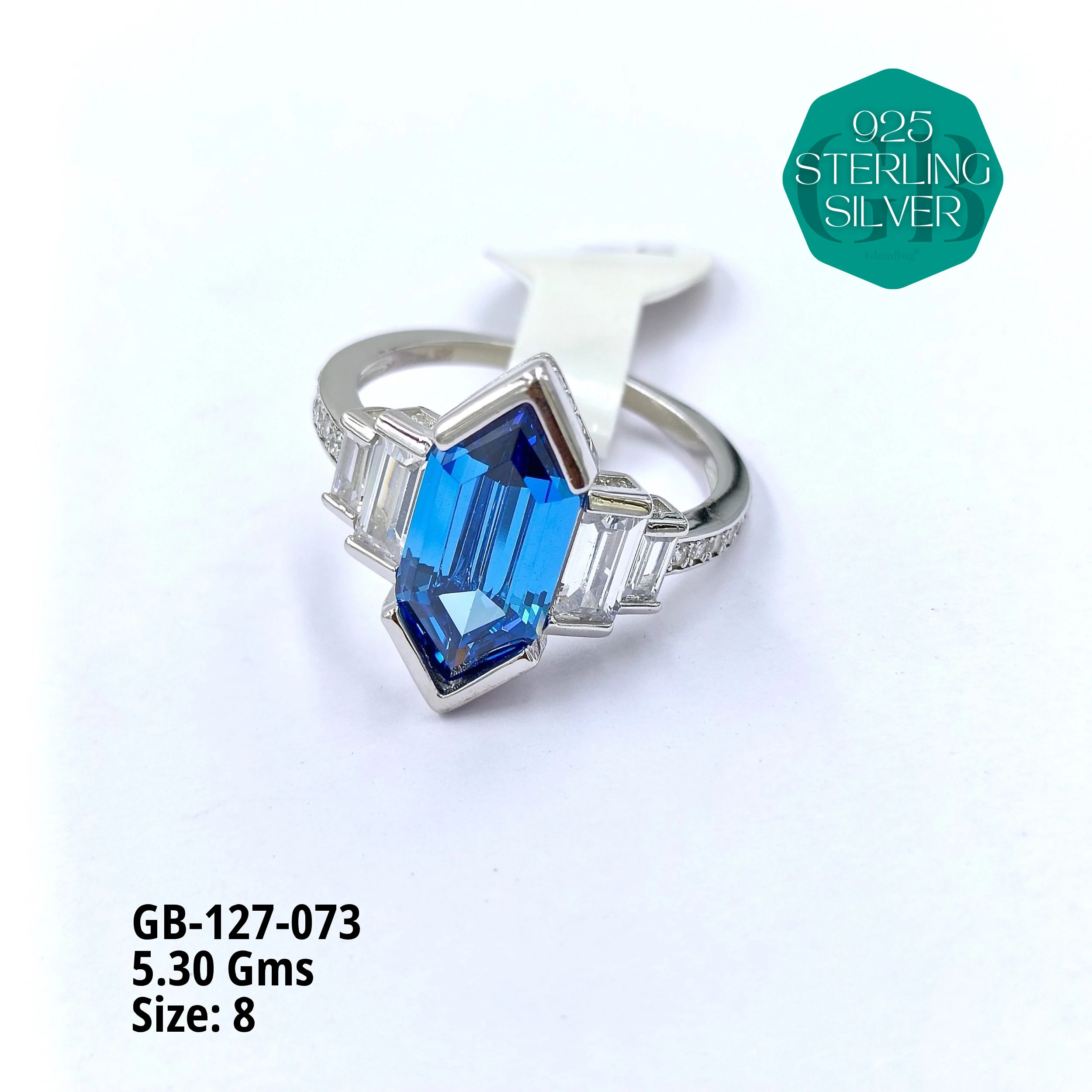 LUXURY - PREMIUM RINGS - Premium 925 Silver Jewellery - SKU: GB-127-073 - Hyderabad Silver Importers