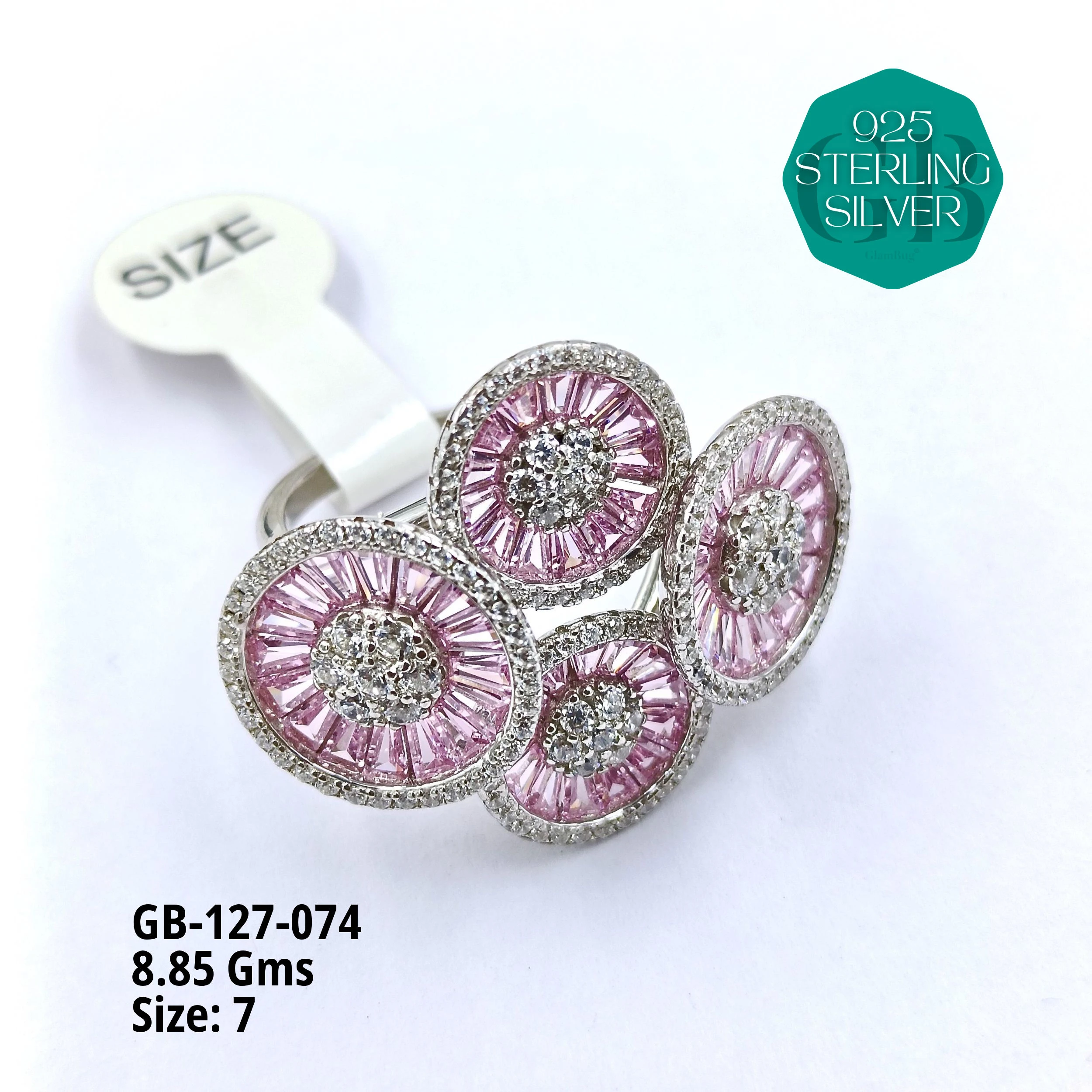 LUXURY - PREMIUM RINGS - Premium 925 Silver Jewellery - SKU: GB-127-074 - Hyderabad Silver Importers