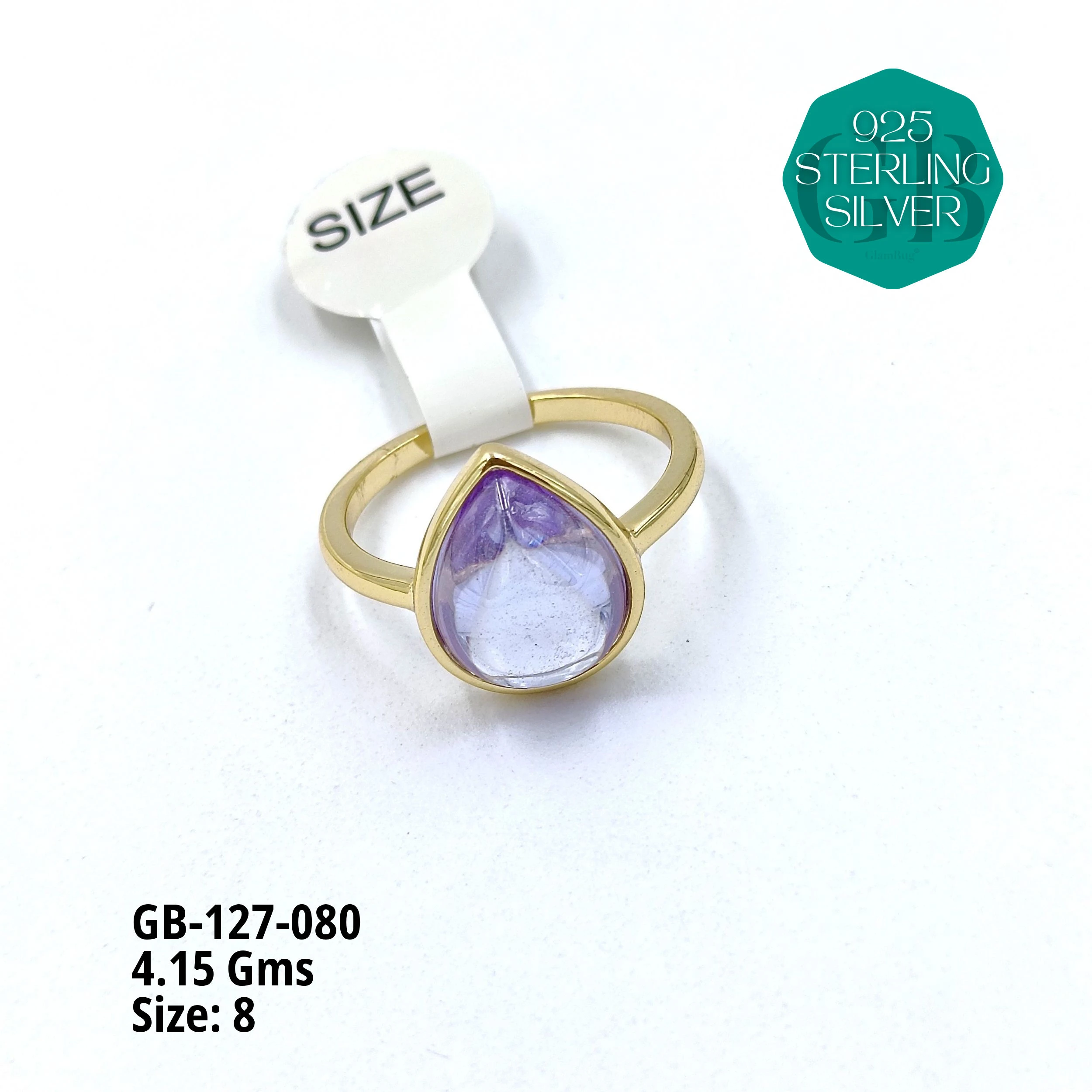 LUXURY - PREMIUM RINGS - Premium 925 Silver Jewellery - SKU: GB-127-080 - Hyderabad Silver Importers