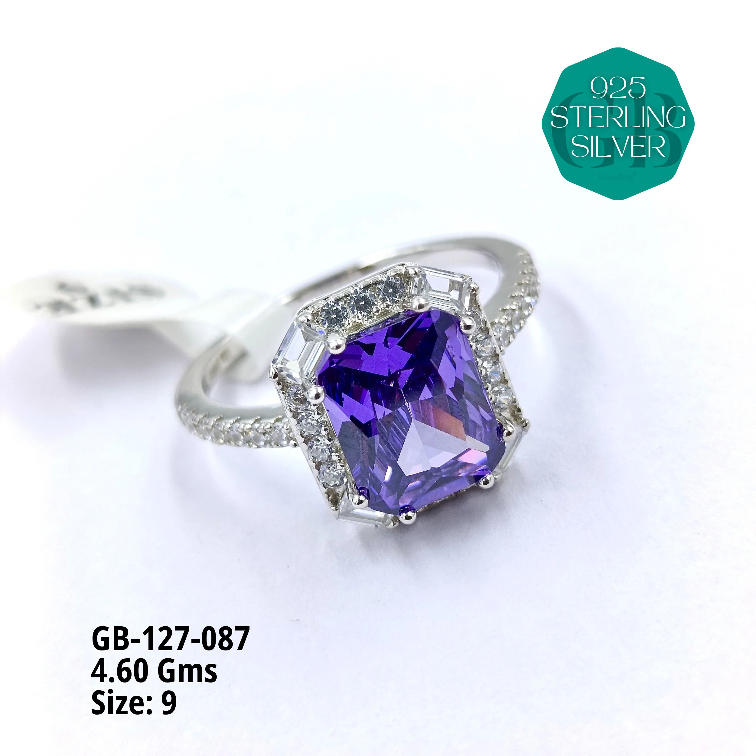 LUXURY - PREMIUM RINGS - Premium 925 Silver Jewellery - SKU: GB-127-087 - Hyderabad Silver Importers