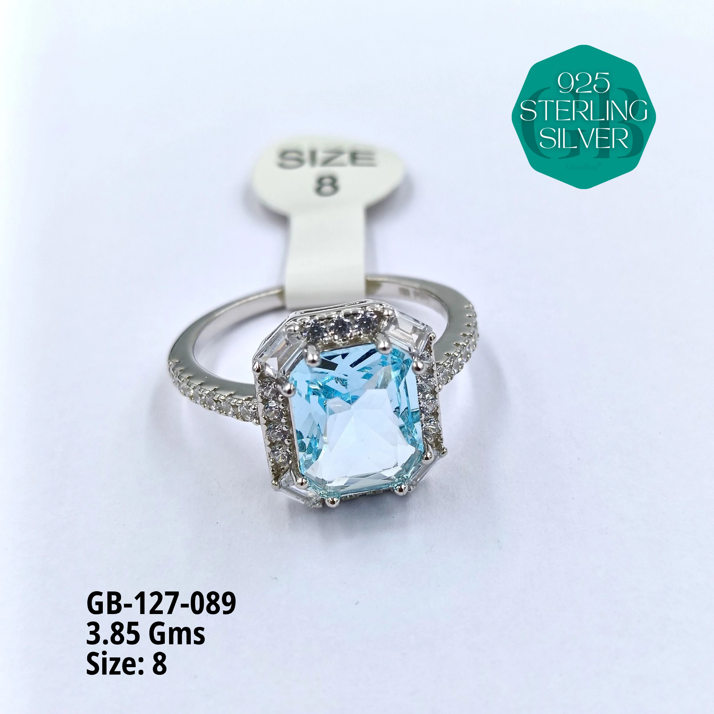 LUXURY - PREMIUM RINGS - Premium 925 Silver Jewellery - SKU: GB-127-089 - Hyderabad Silver Importers