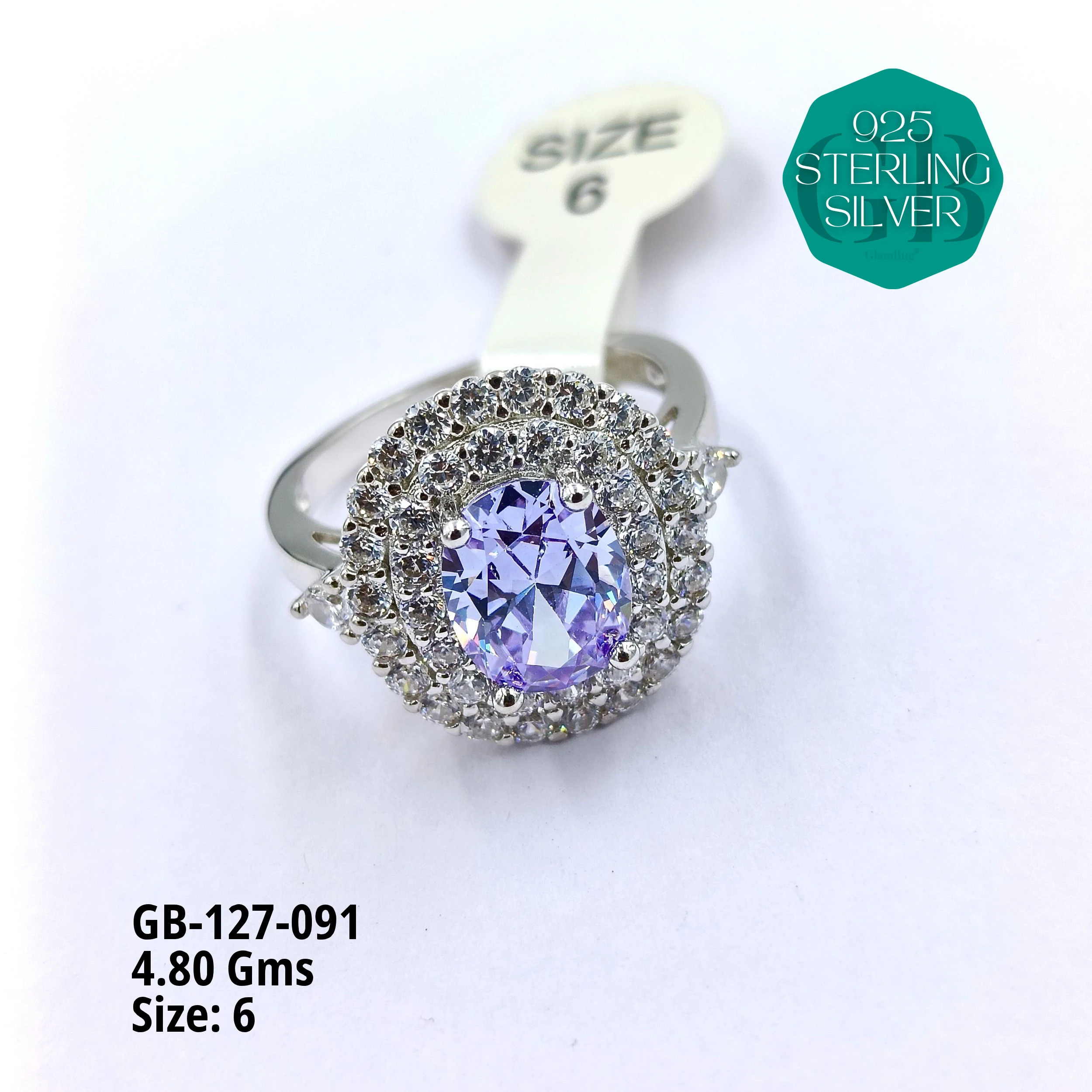 LUXURY - PREMIUM RINGS - Premium 925 Silver Jewellery - SKU: GB-127-091 - Hyderabad Silver Importers