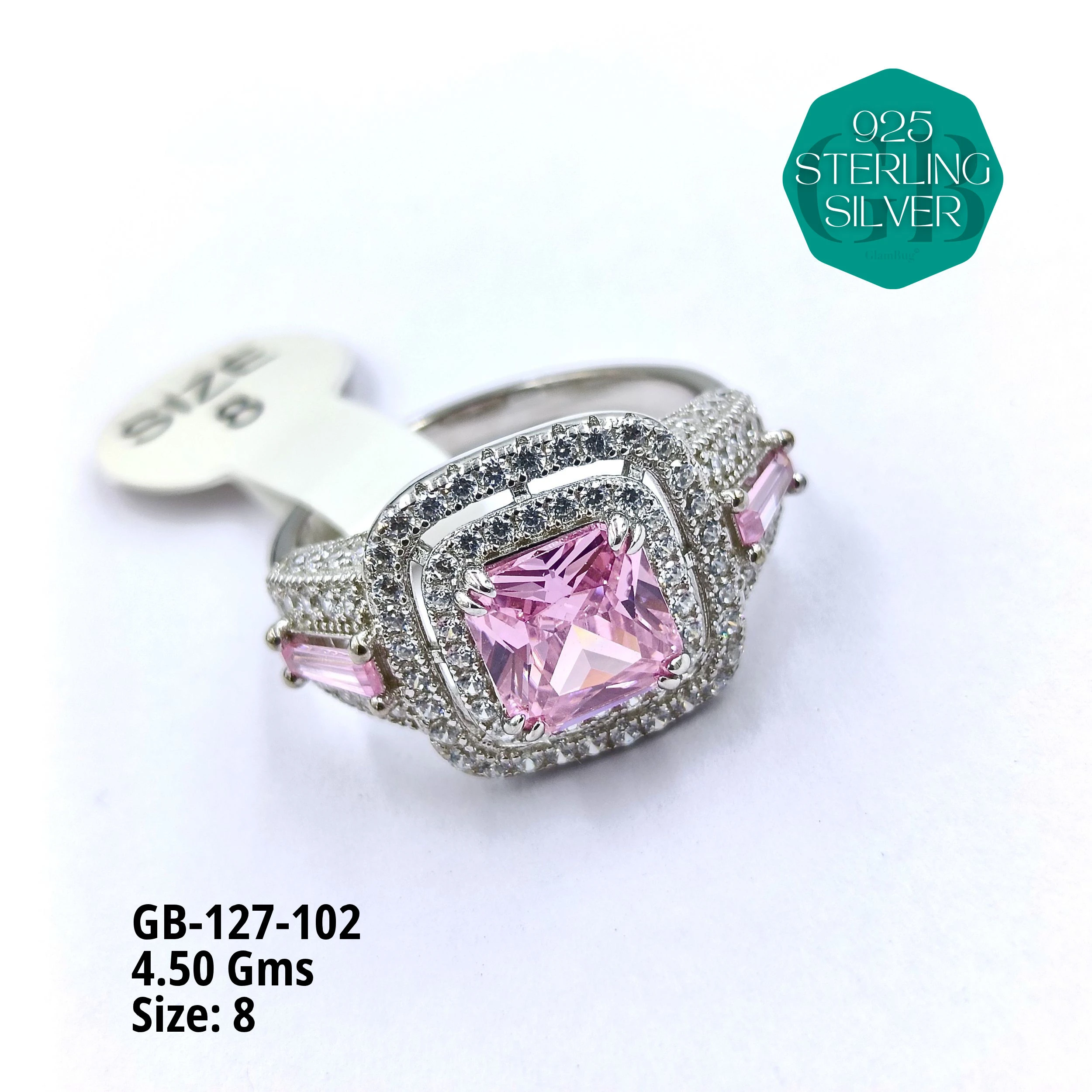 LUXURY - PREMIUM RINGS - Premium 925 Silver Jewellery - SKU: GB-127-102 - Hyderabad Silver Importers