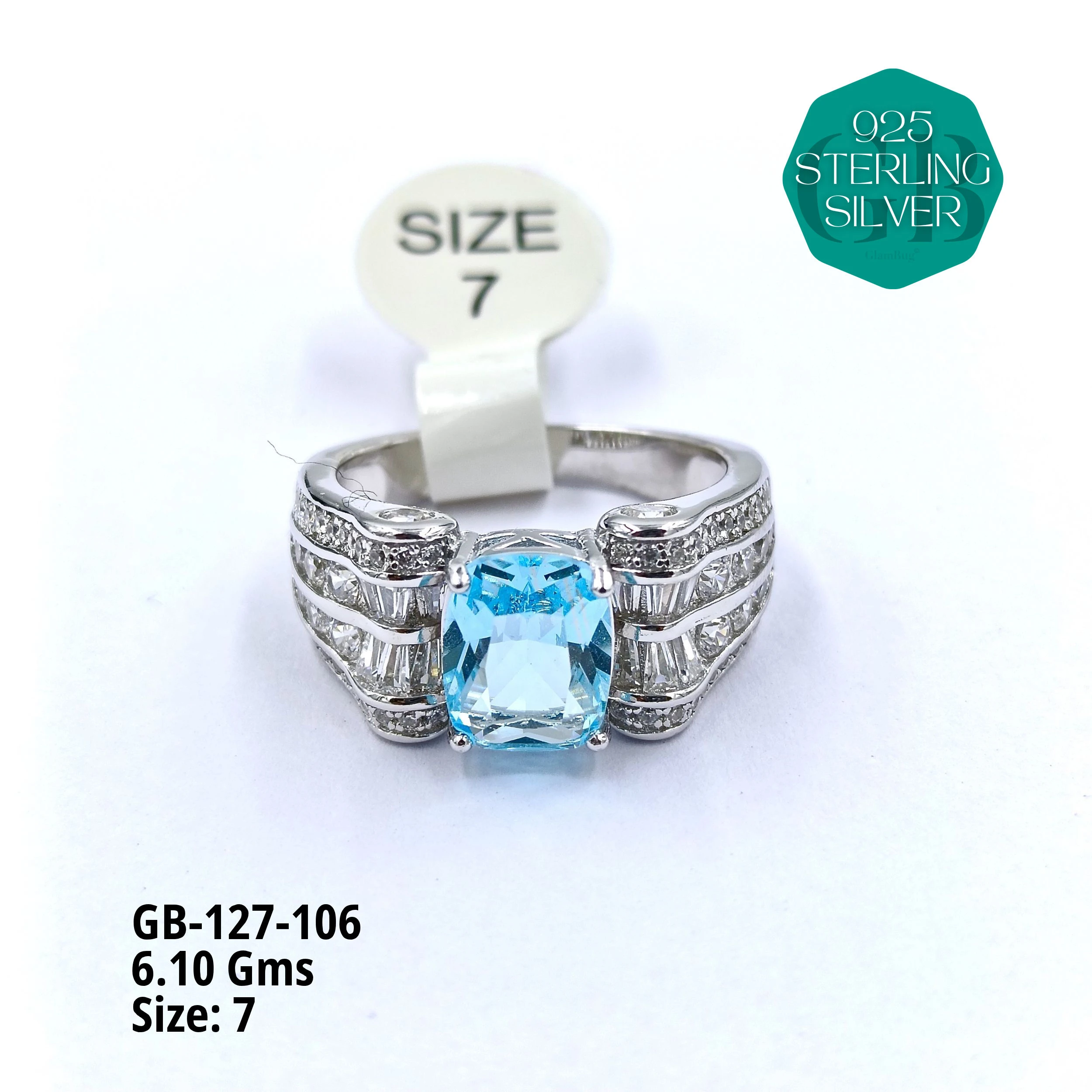 LUXURY - PREMIUM RINGS - Premium 925 Silver Jewellery - SKU: GB-127-106 - Hyderabad Silver Importers