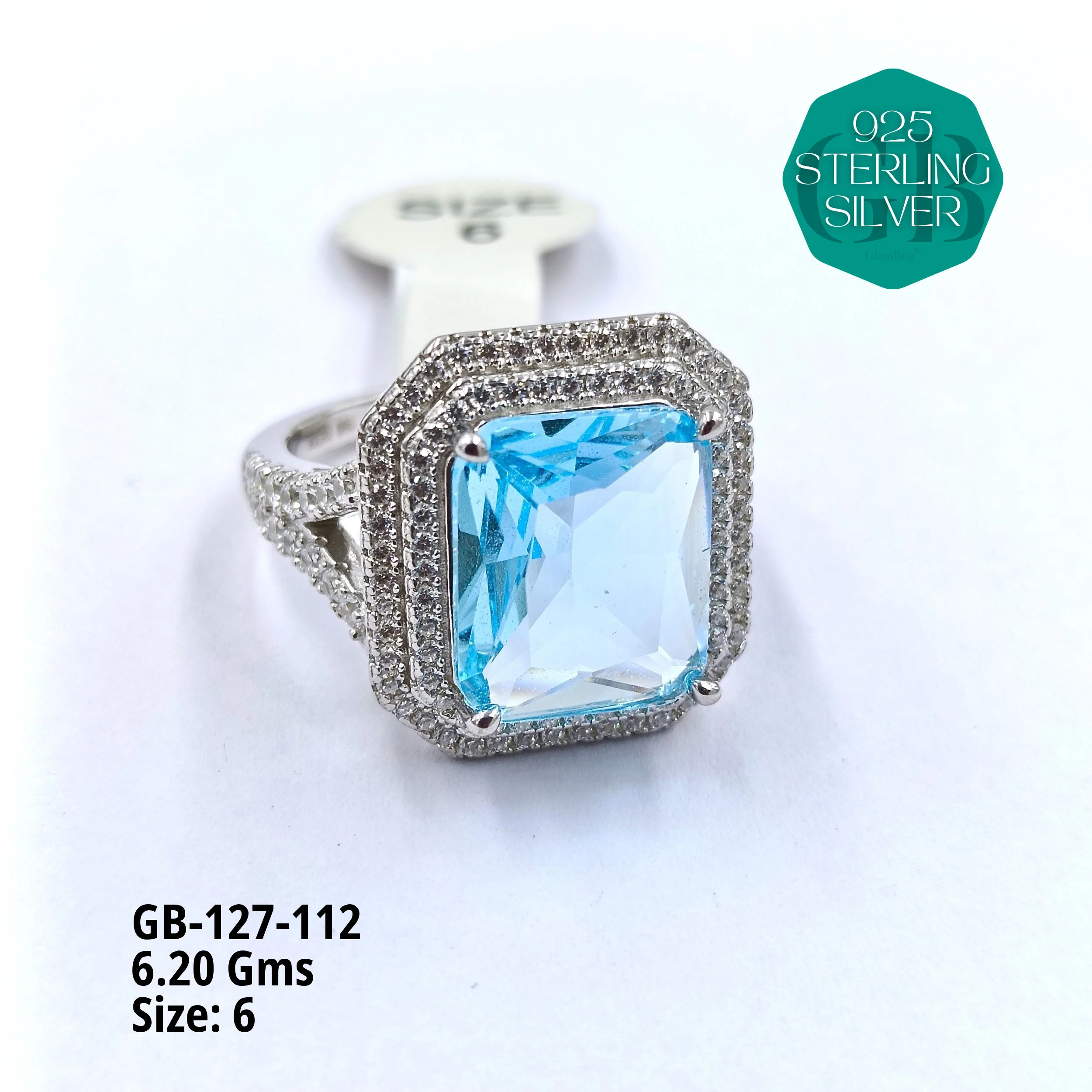 LUXURY - PREMIUM RINGS - Premium 925 Silver Jewellery - SKU: GB-127-112 - Hyderabad Silver Importers