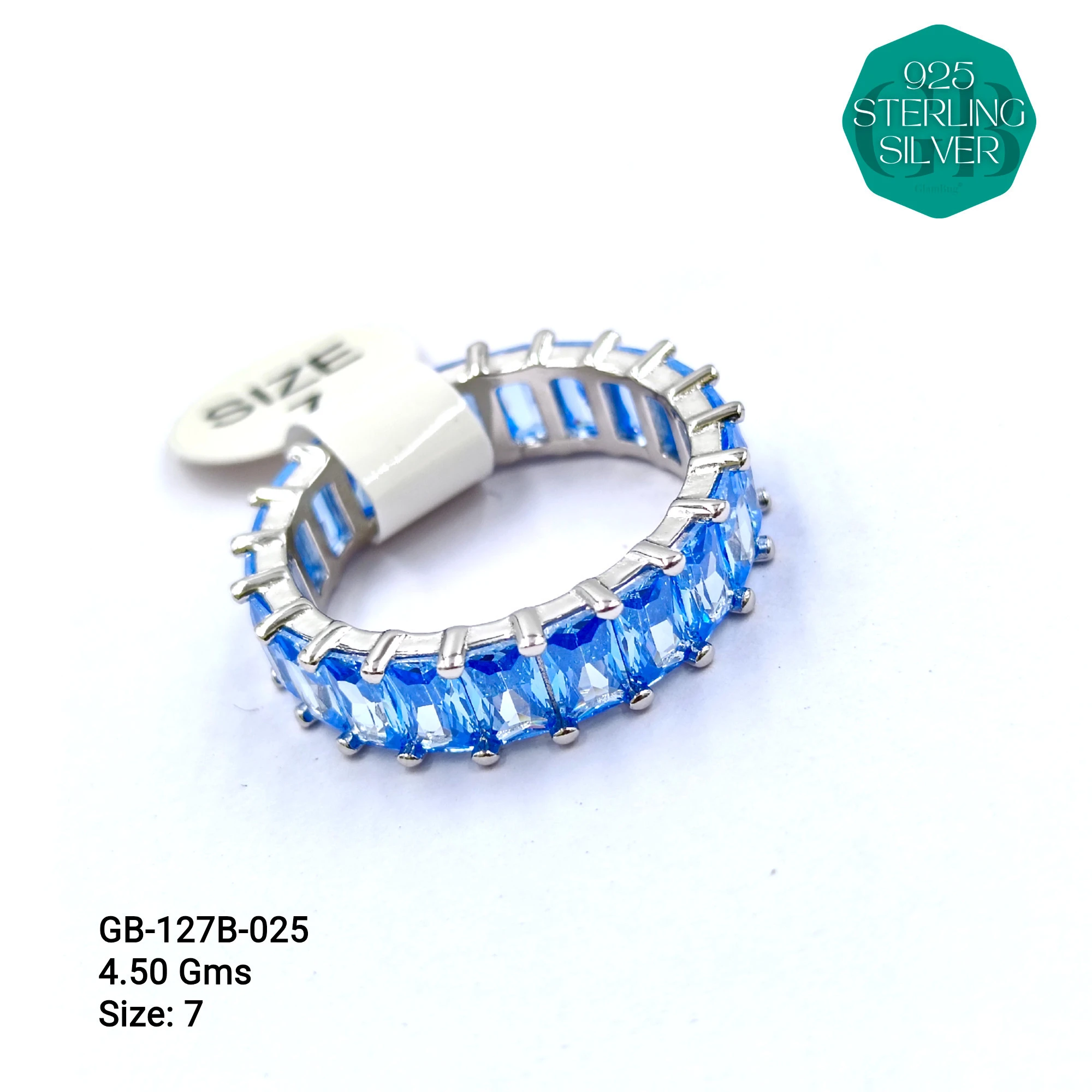 LUXURY - PREMIUM RINGS B - Premium 925 Silver Jewellery - SKU: GB-127B-025 - Hyderabad Silver Importers