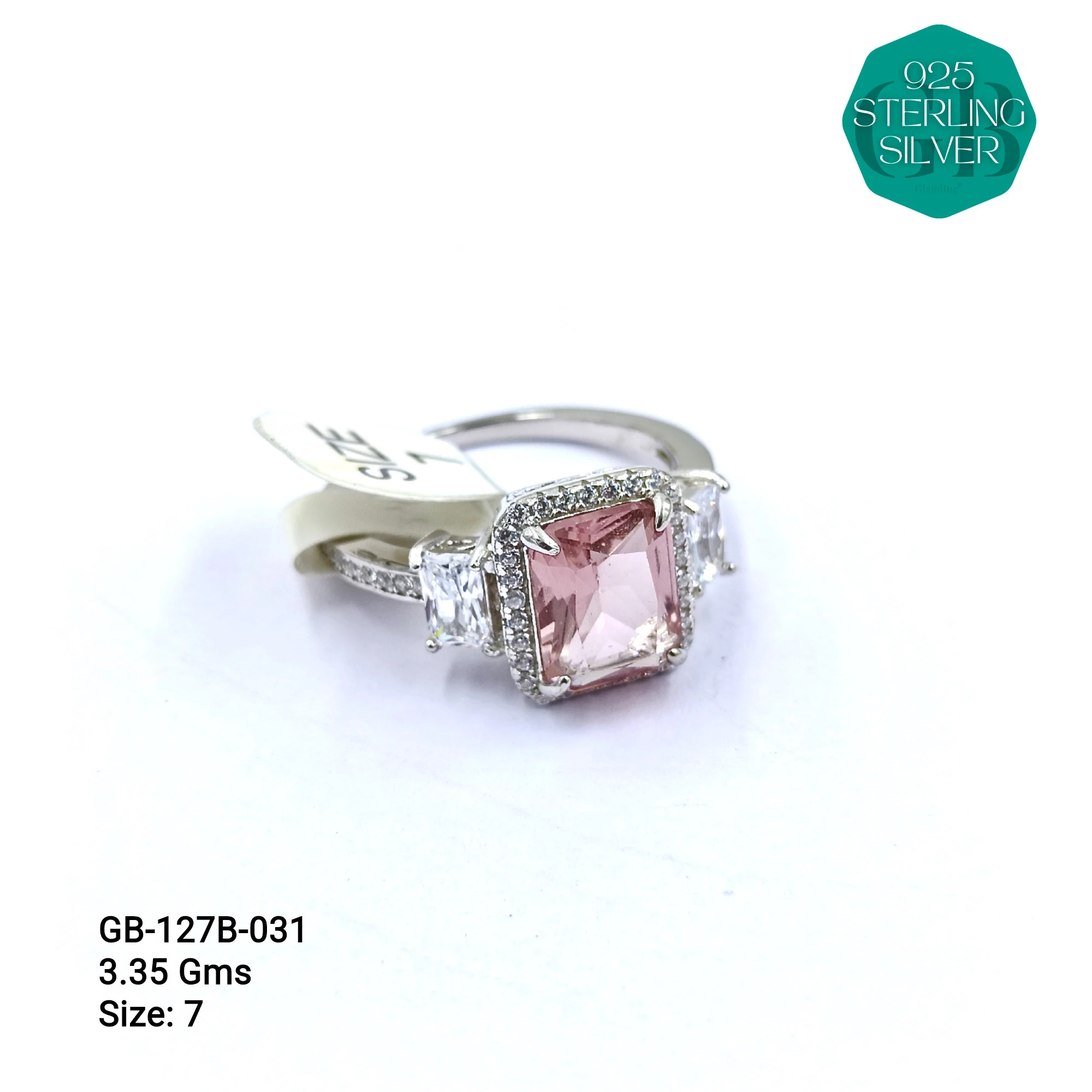 LUXURY - PREMIUM RINGS B - Premium 925 Silver Jewellery - SKU: GB-127B-031 - Hyderabad Silver Importers