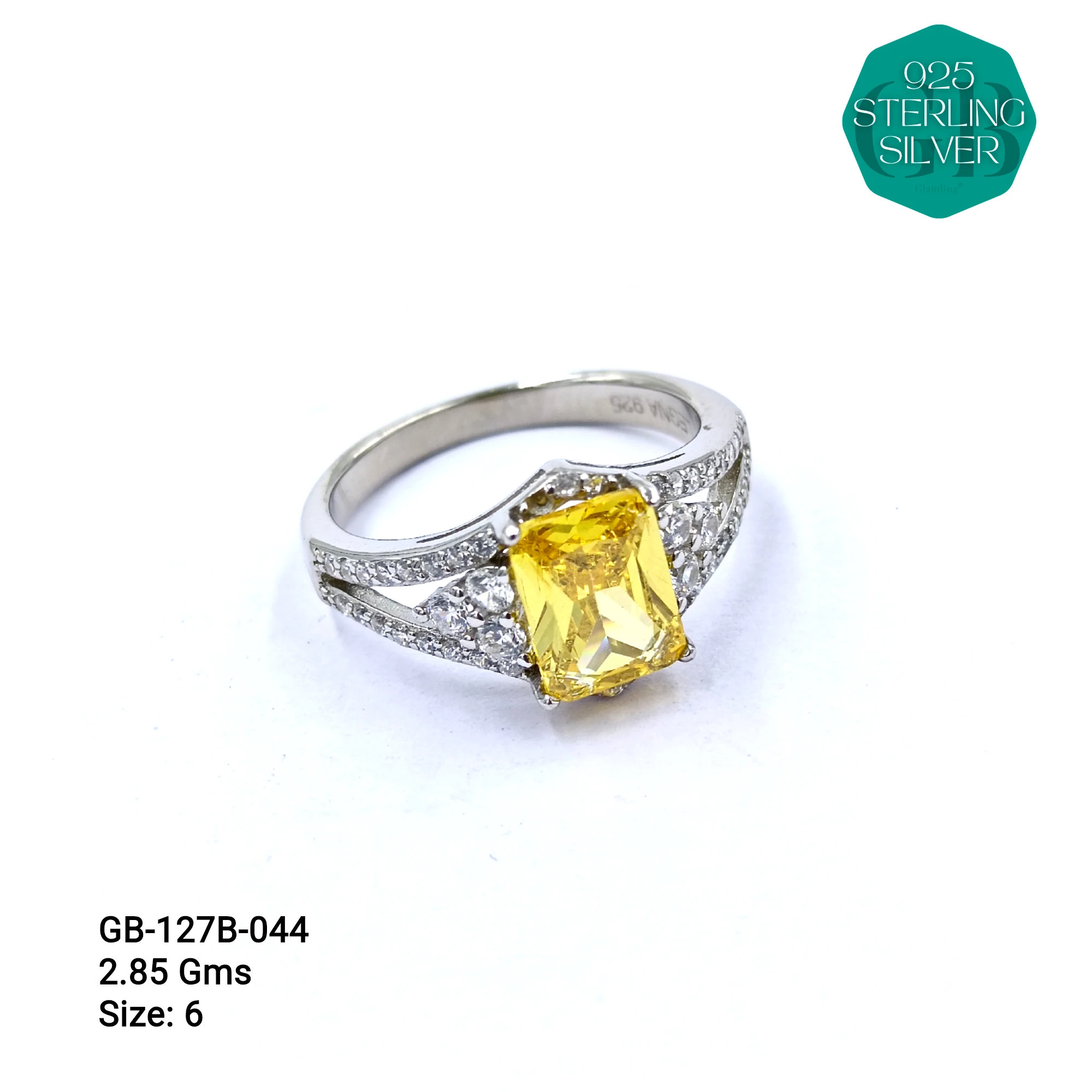 LUXURY - PREMIUM RINGS B - Premium 925 Silver Jewellery - SKU: GB-127B-044 - Hyderabad Silver Importers