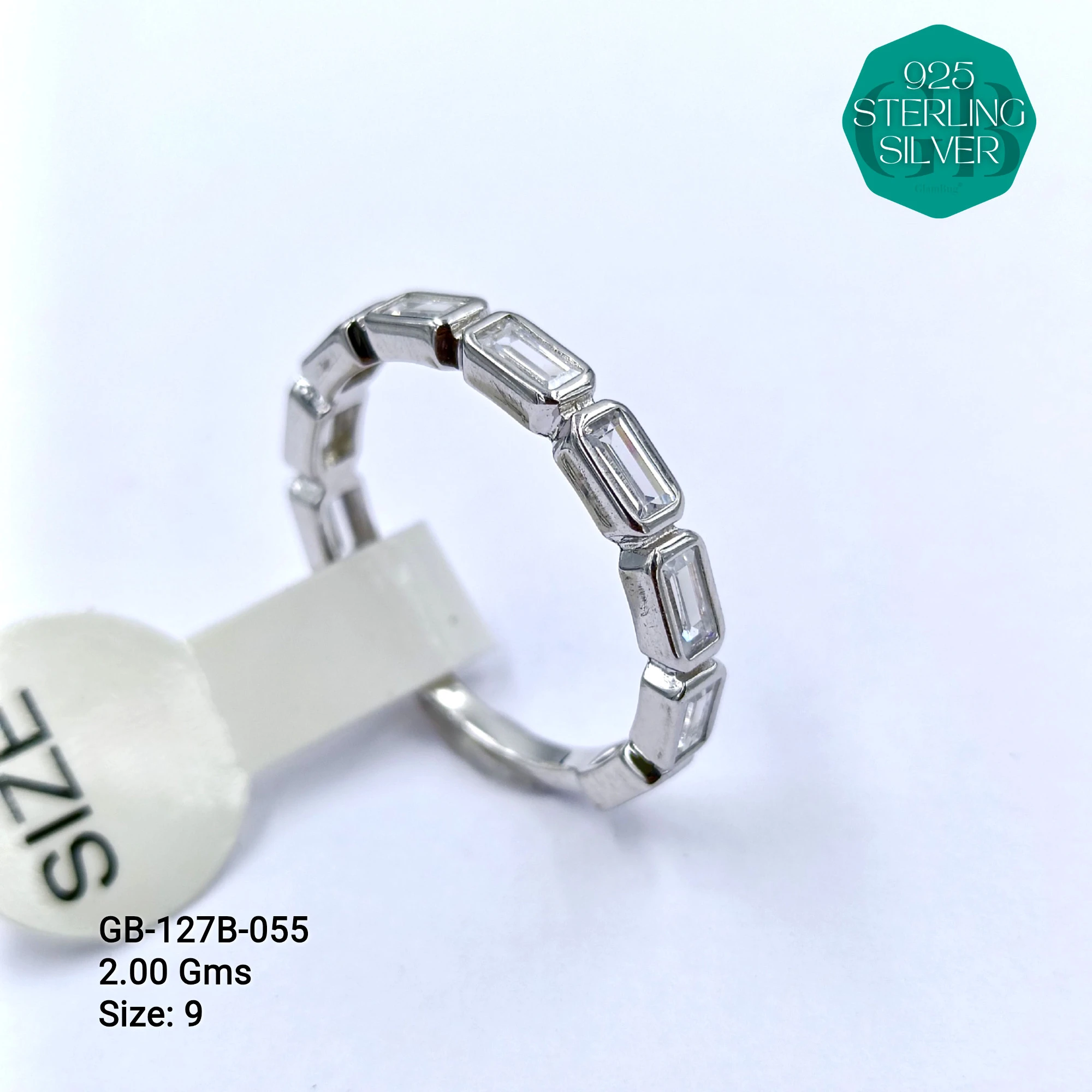 LUXURY - PREMIUM RINGS B - Premium 925 Silver Jewellery - SKU: GB-127B-055 - Hyderabad Silver Importers