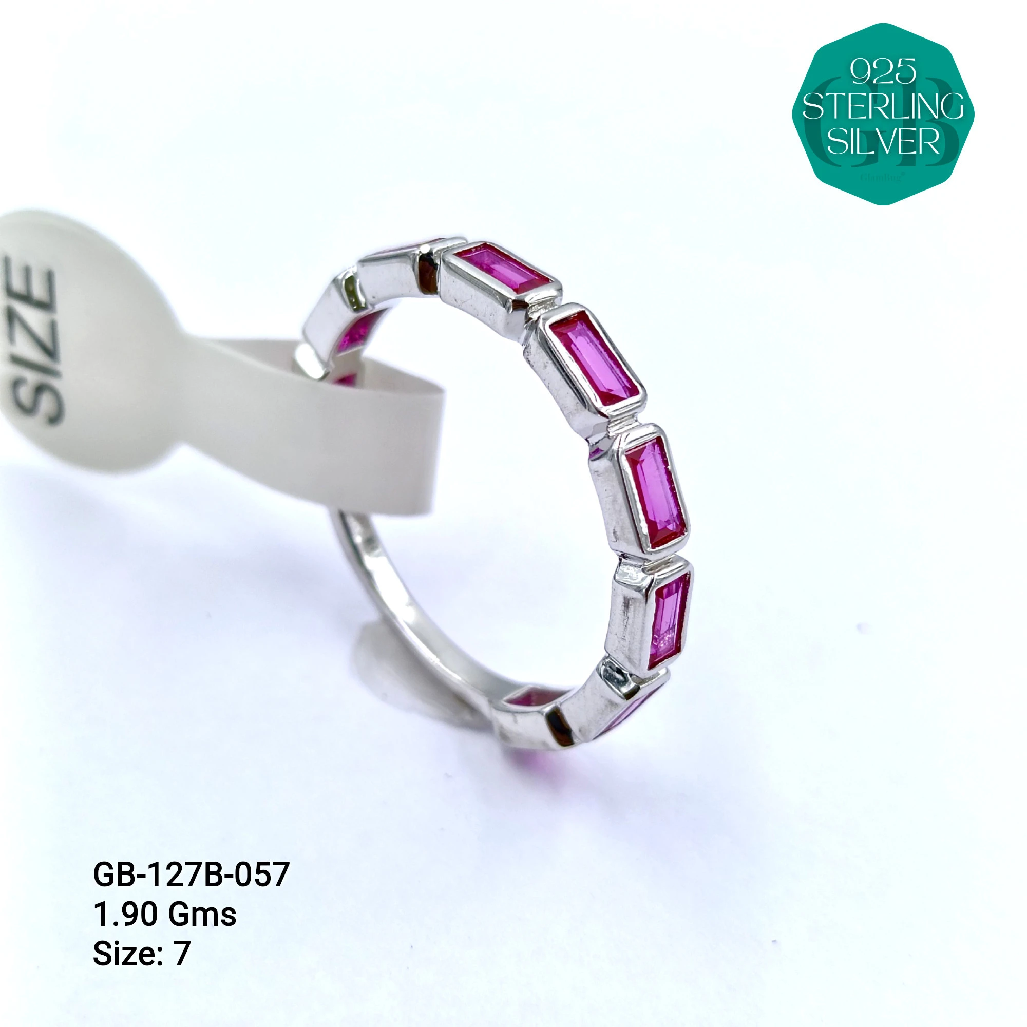 LUXURY - PREMIUM RINGS B - Premium 925 Silver Jewellery - SKU: GB-127B-057 - Hyderabad Silver Importers