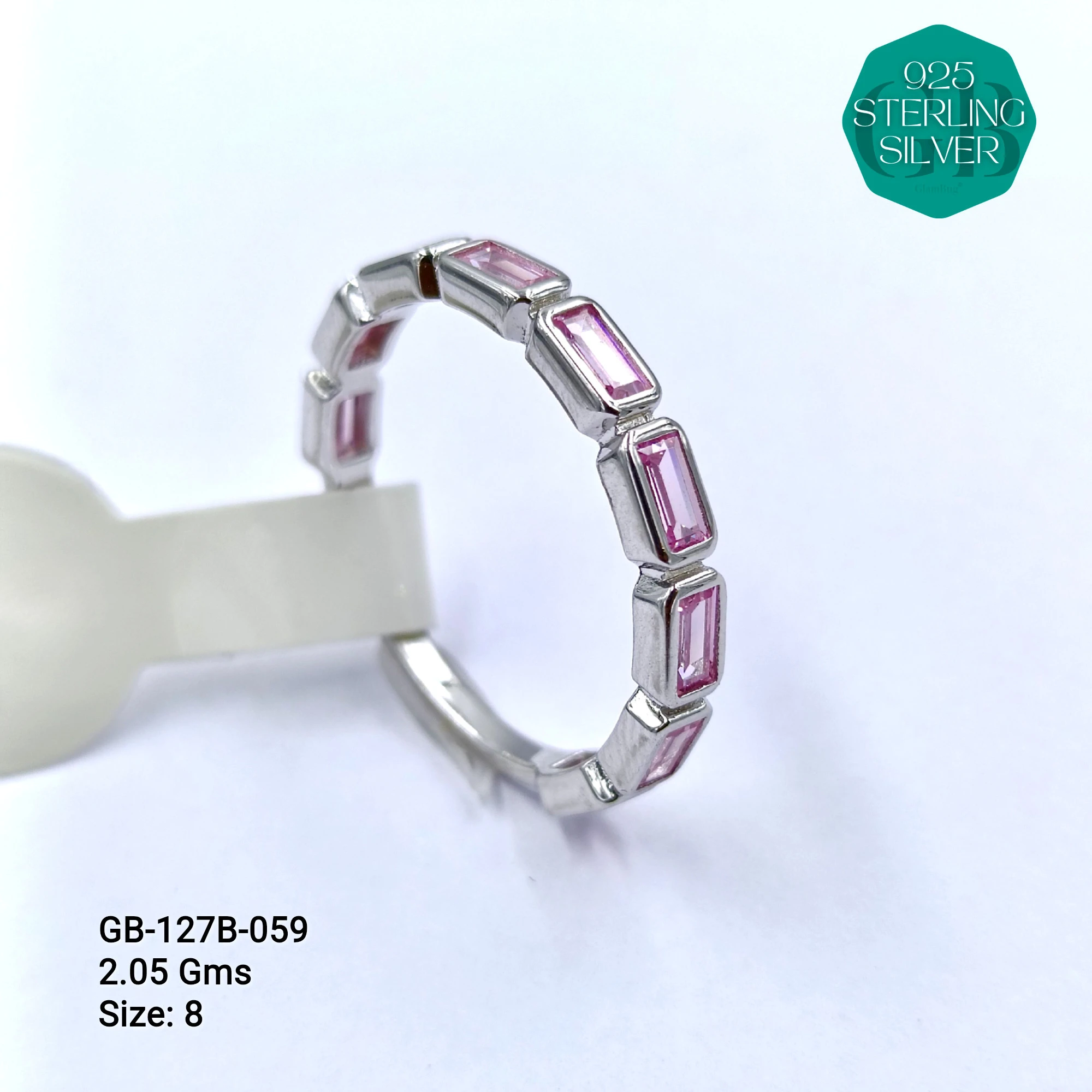 LUXURY - PREMIUM RINGS B - Premium 925 Silver Jewellery - SKU: GB-127B-059 - Hyderabad Silver Importers