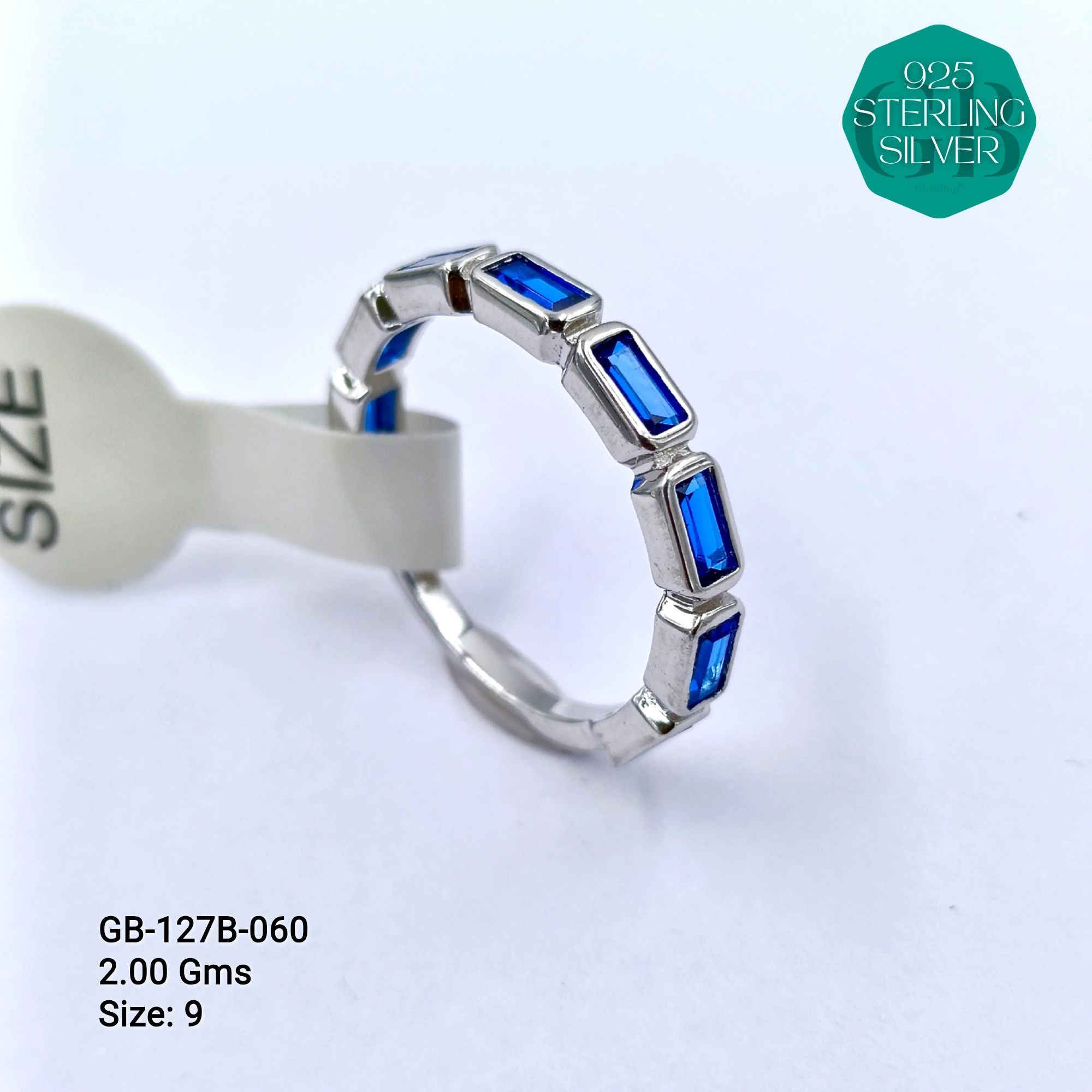 LUXURY - PREMIUM RINGS B - Premium 925 Silver Jewellery - SKU: GB-127B-060 - Hyderabad Silver Importers