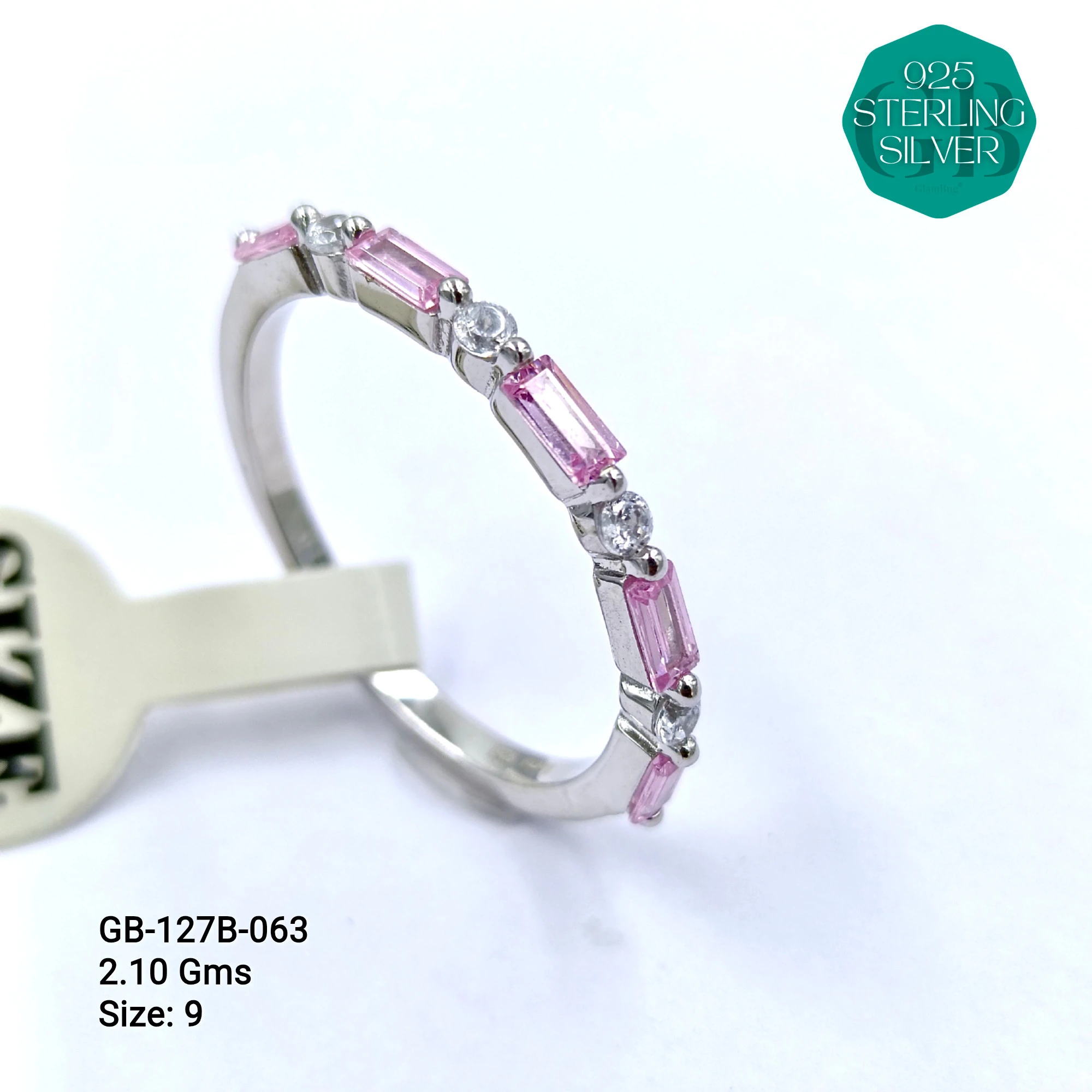 LUXURY - PREMIUM RINGS B - Premium 925 Silver Jewellery - SKU: GB-127B-063 - Hyderabad Silver Importers
