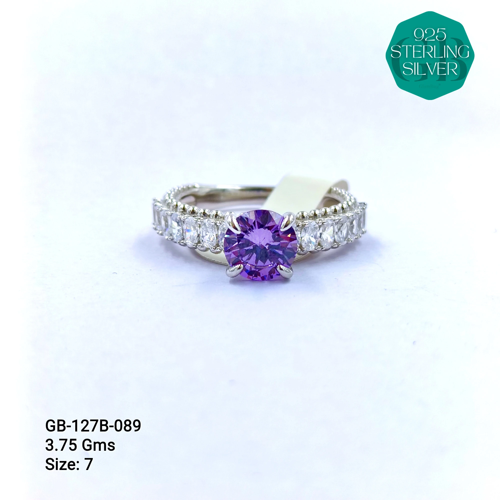 LUXURY - PREMIUM RINGS B - Premium 925 Silver Jewellery - SKU: GB-127B-089 - Hyderabad Silver Importers