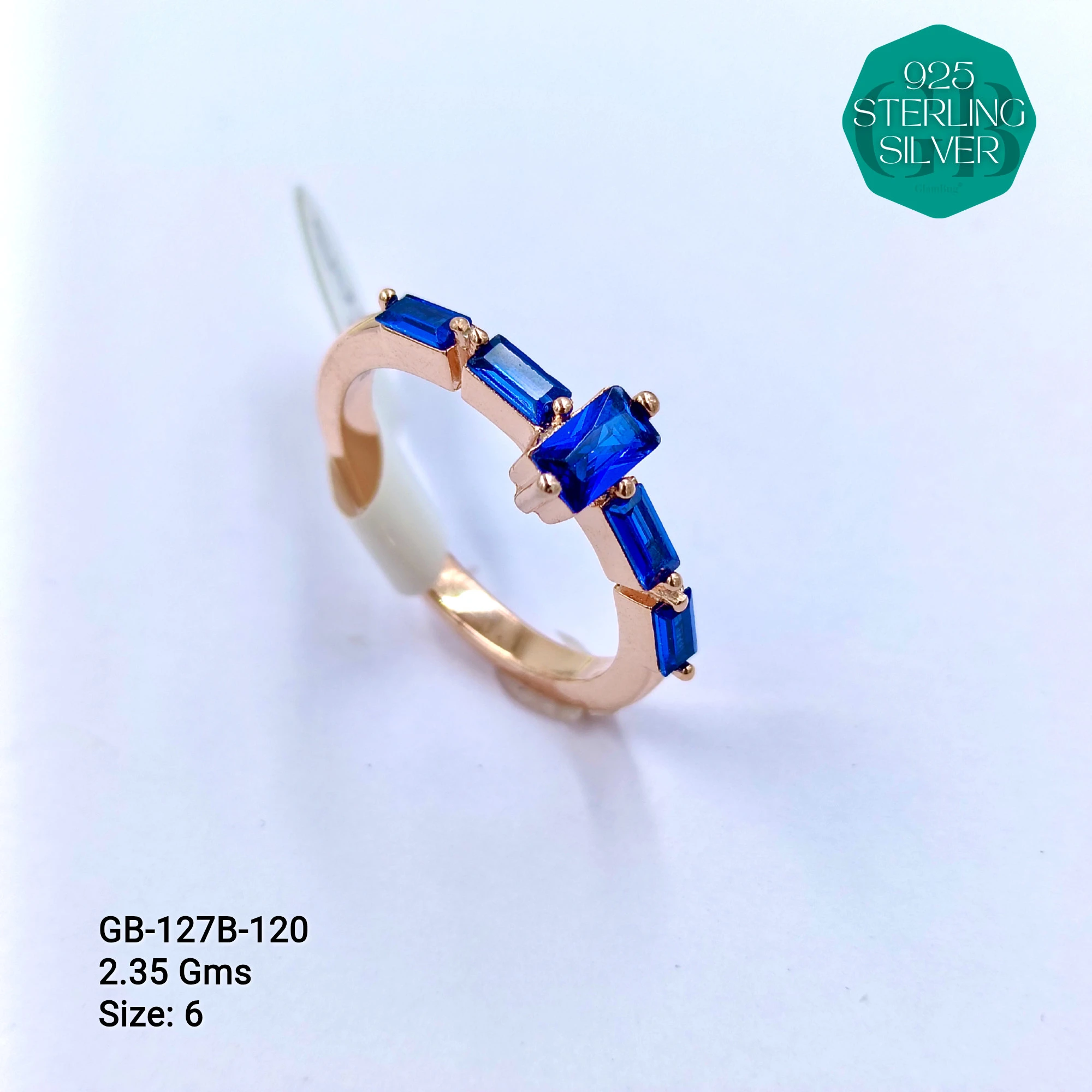 LUXURY - PREMIUM RINGS B - Premium 925 Silver Jewellery - SKU: GB-127B-120 - Hyderabad Silver Importers