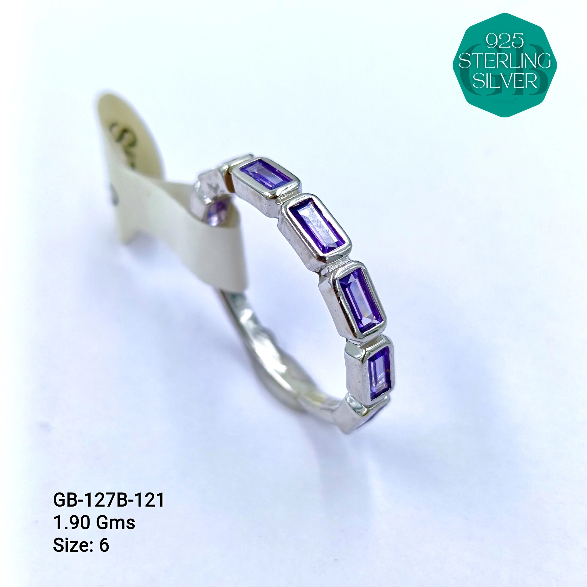 LUXURY - PREMIUM RINGS B - Premium 925 Silver Jewellery - SKU: GB-127B-121 - Hyderabad Silver Importers