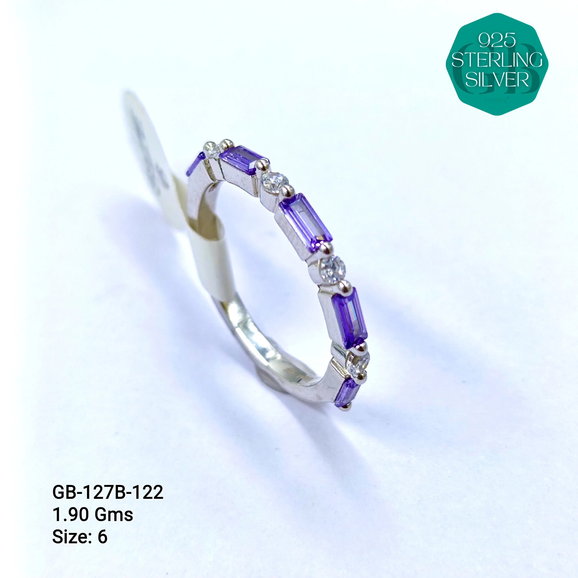 LUXURY - PREMIUM RINGS B - Premium 925 Silver Jewellery - SKU: GB-127B-122 - Hyderabad Silver Importers