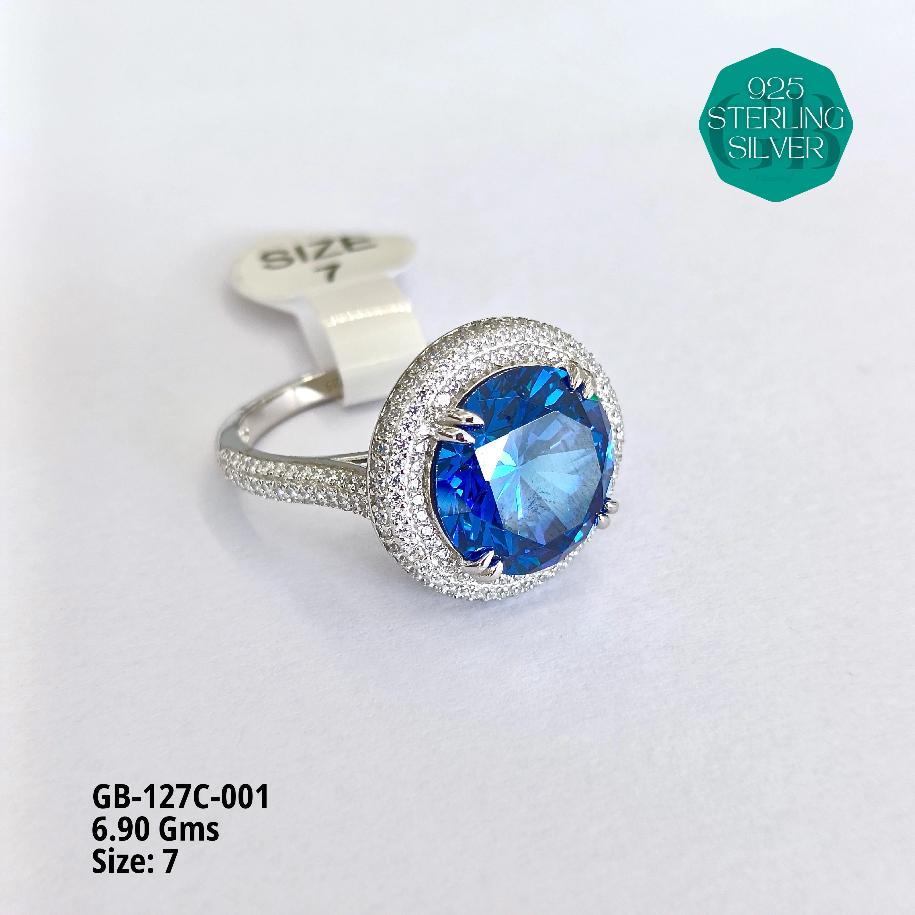 LUXURY - PREMIUM RINGS C - Premium 925 Silver Jewellery - SKU: GB-127C-001 - Hyderabad Silver Importers