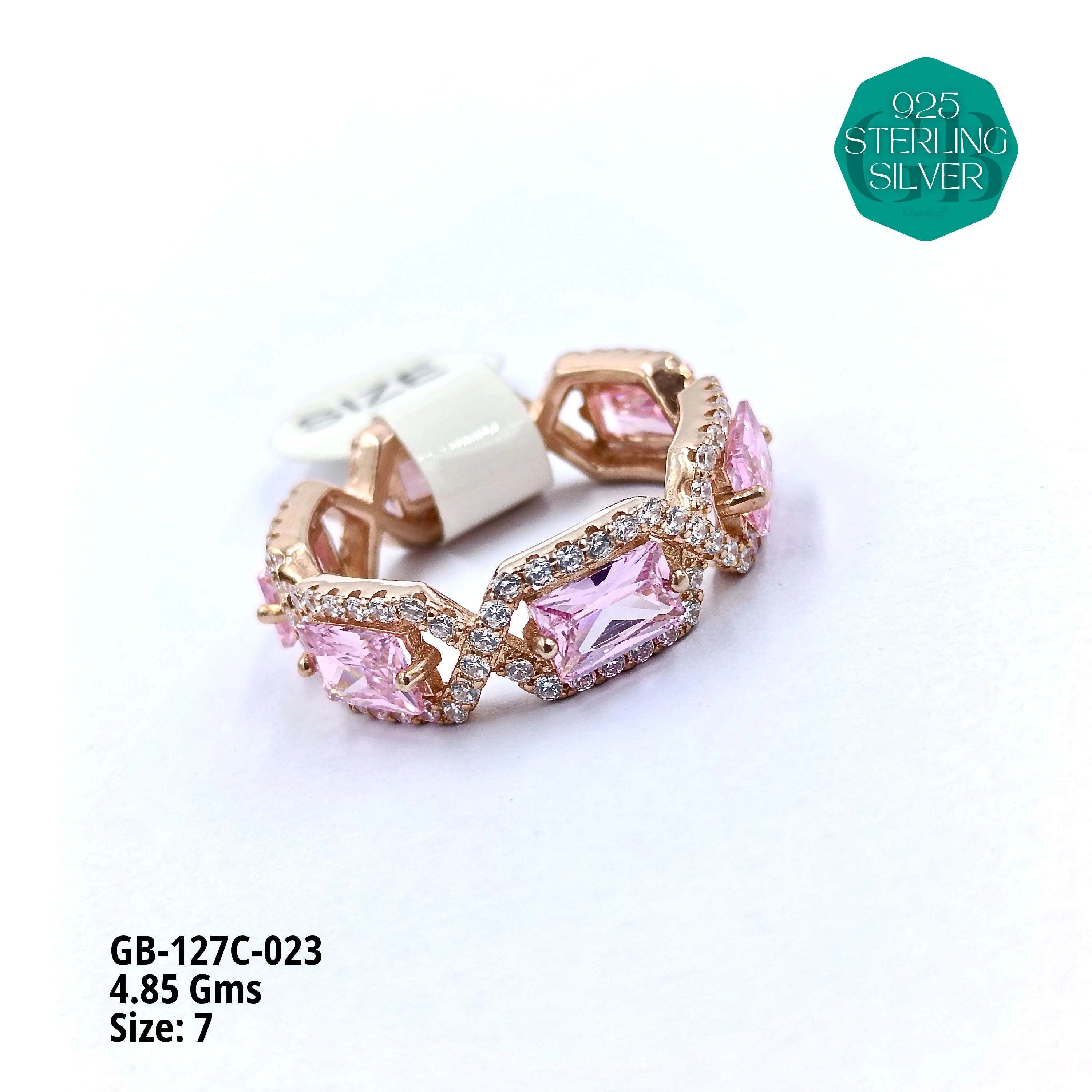 LUXURY - PREMIUM RINGS C - Premium 925 Silver Jewellery - SKU: GB-127C-023 - Hyderabad Silver Importers