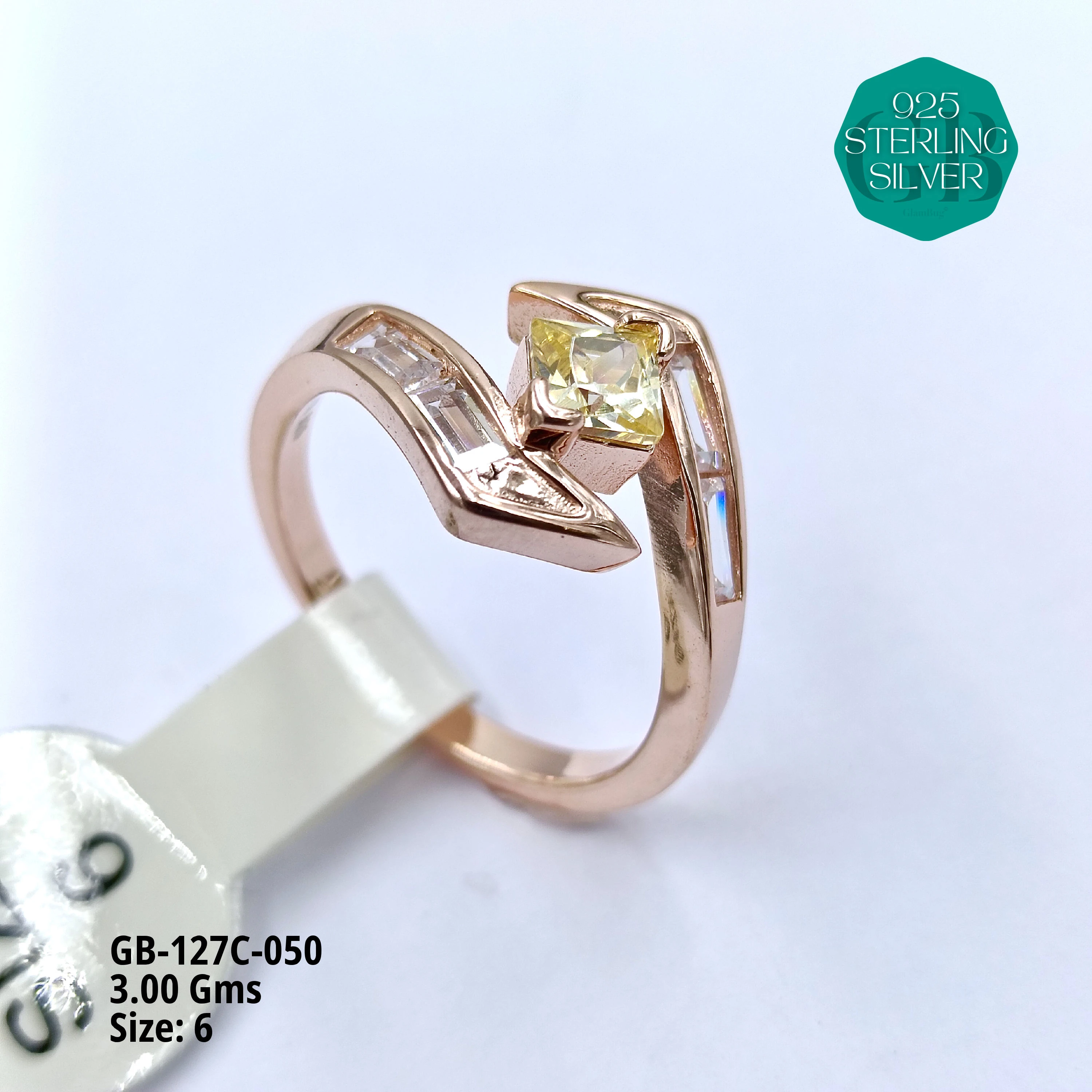 LUXURY - PREMIUM RINGS C - Premium 925 Silver Jewellery - SKU: GB-127C-050 - Hyderabad Silver Importers