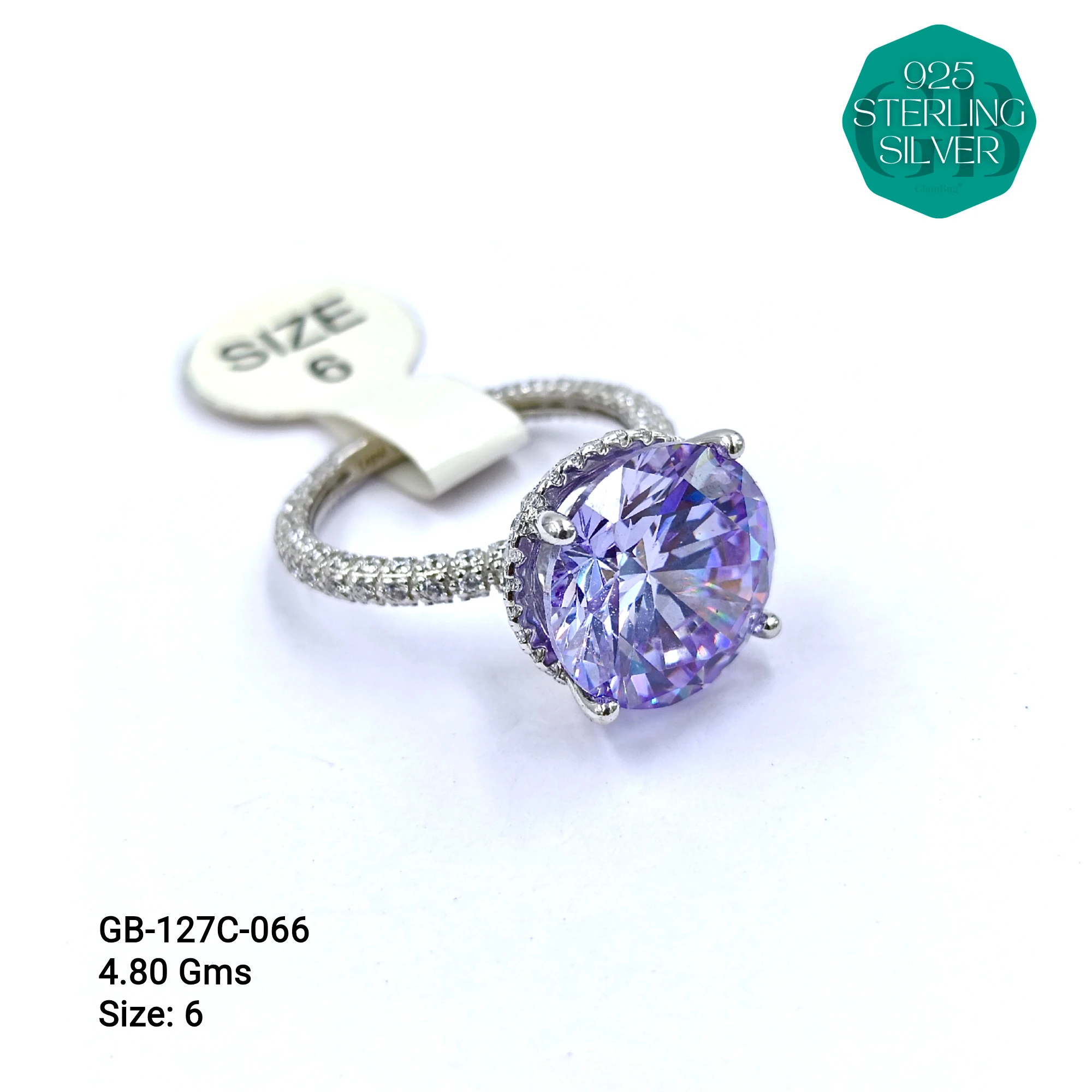 LUXURY - PREMIUM RINGS C - Premium 925 Silver Jewellery - SKU: GB-127C-066 - Hyderabad Silver Importers