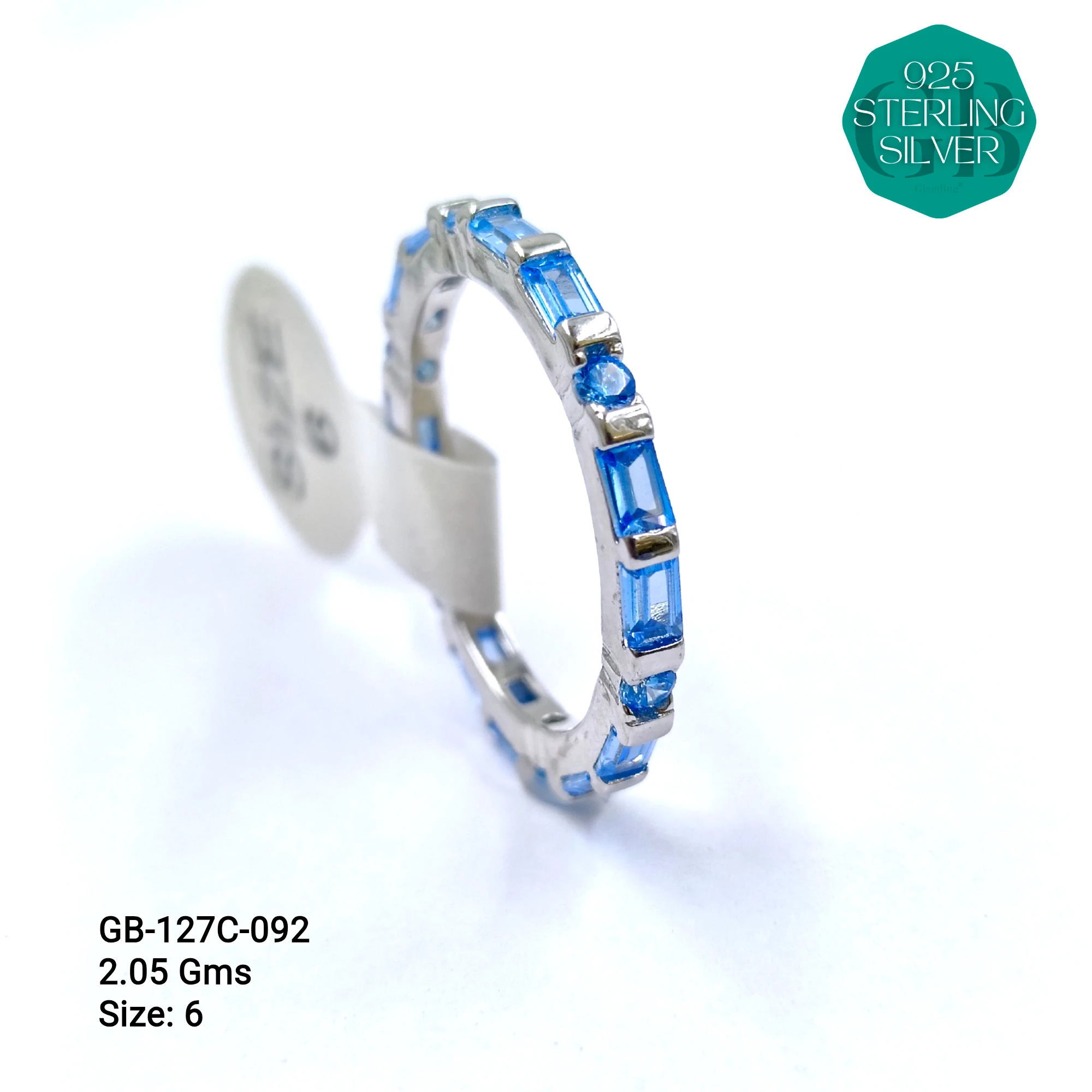 LUXURY - PREMIUM RINGS C - Premium 925 Silver Jewellery - SKU: GB-127C-092 - Hyderabad Silver Importers