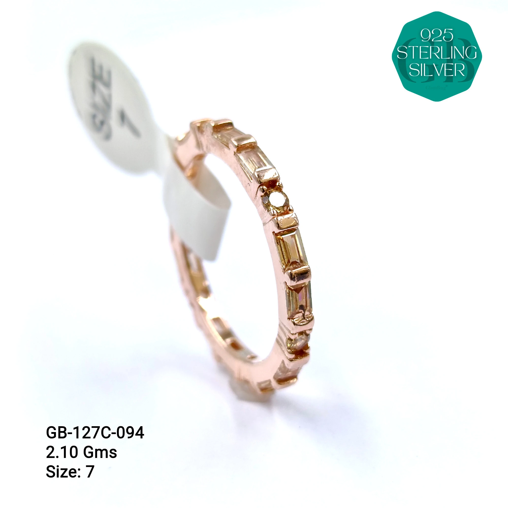 LUXURY - PREMIUM RINGS C - Premium 925 Silver Jewellery - SKU: GB-127C-094 - Hyderabad Silver Importers