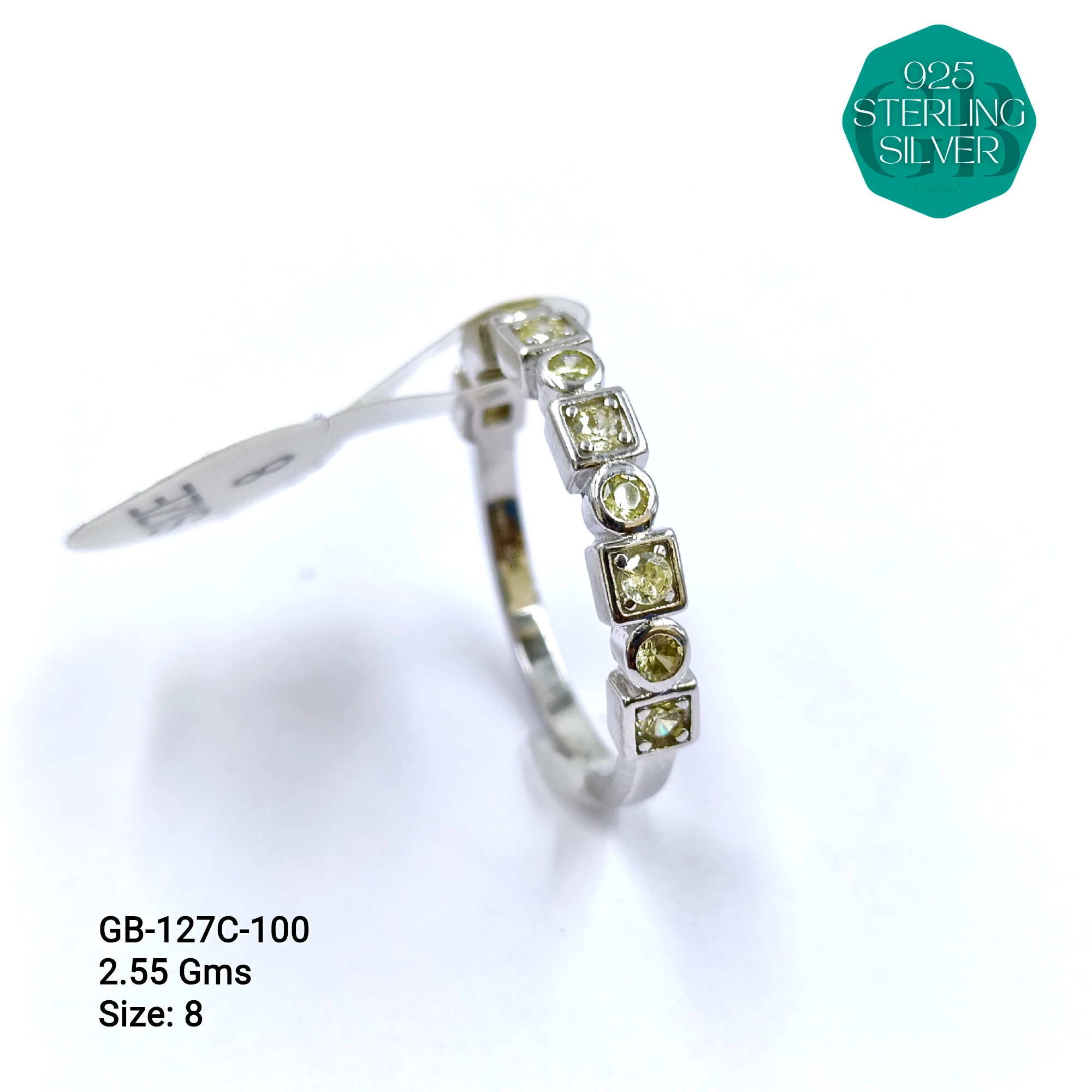 LUXURY - PREMIUM RINGS C - Premium 925 Silver Jewellery - SKU: GB-127C-100 - Hyderabad Silver Importers