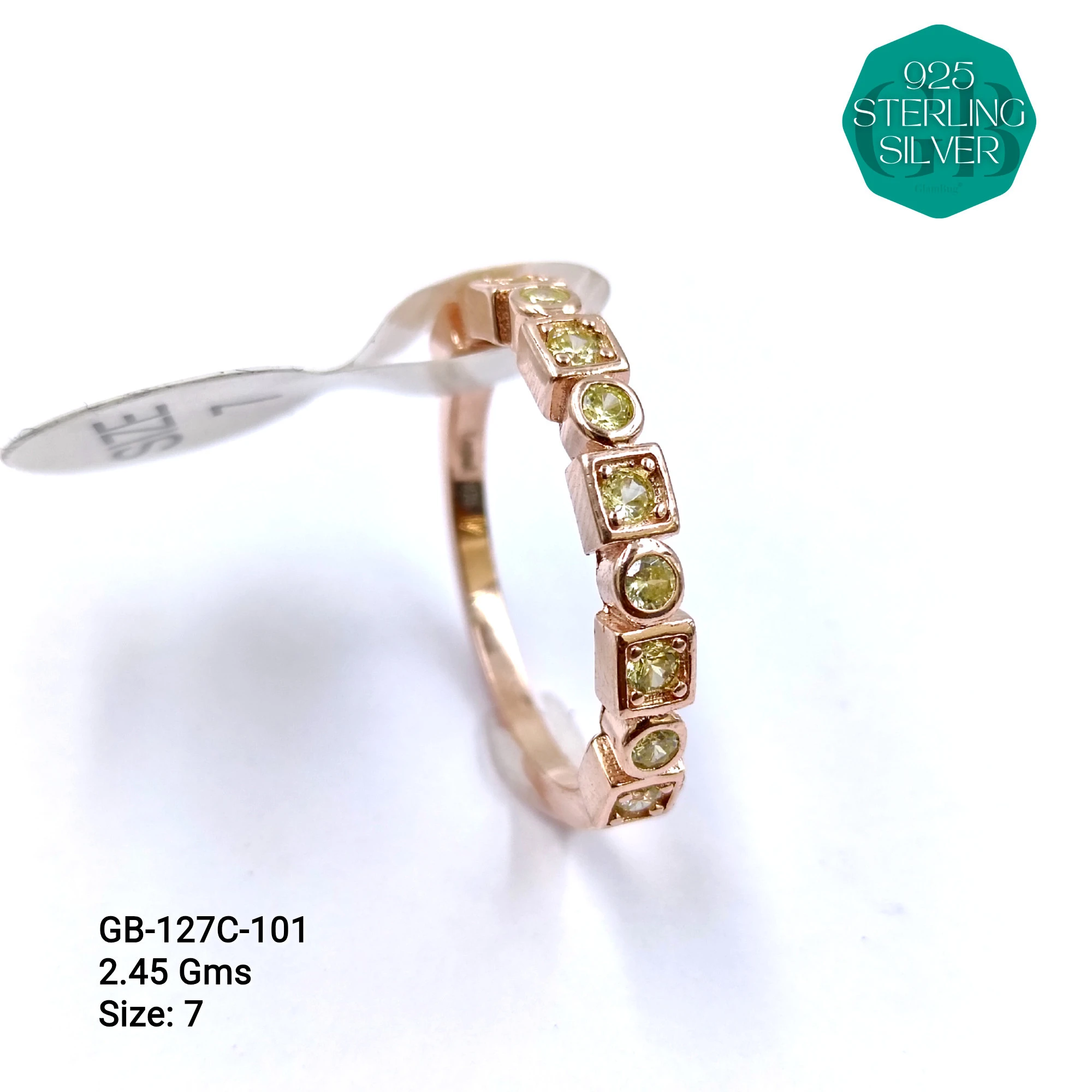 LUXURY - PREMIUM RINGS C - Premium 925 Silver Jewellery - SKU: GB-127C-101 - Hyderabad Silver Importers