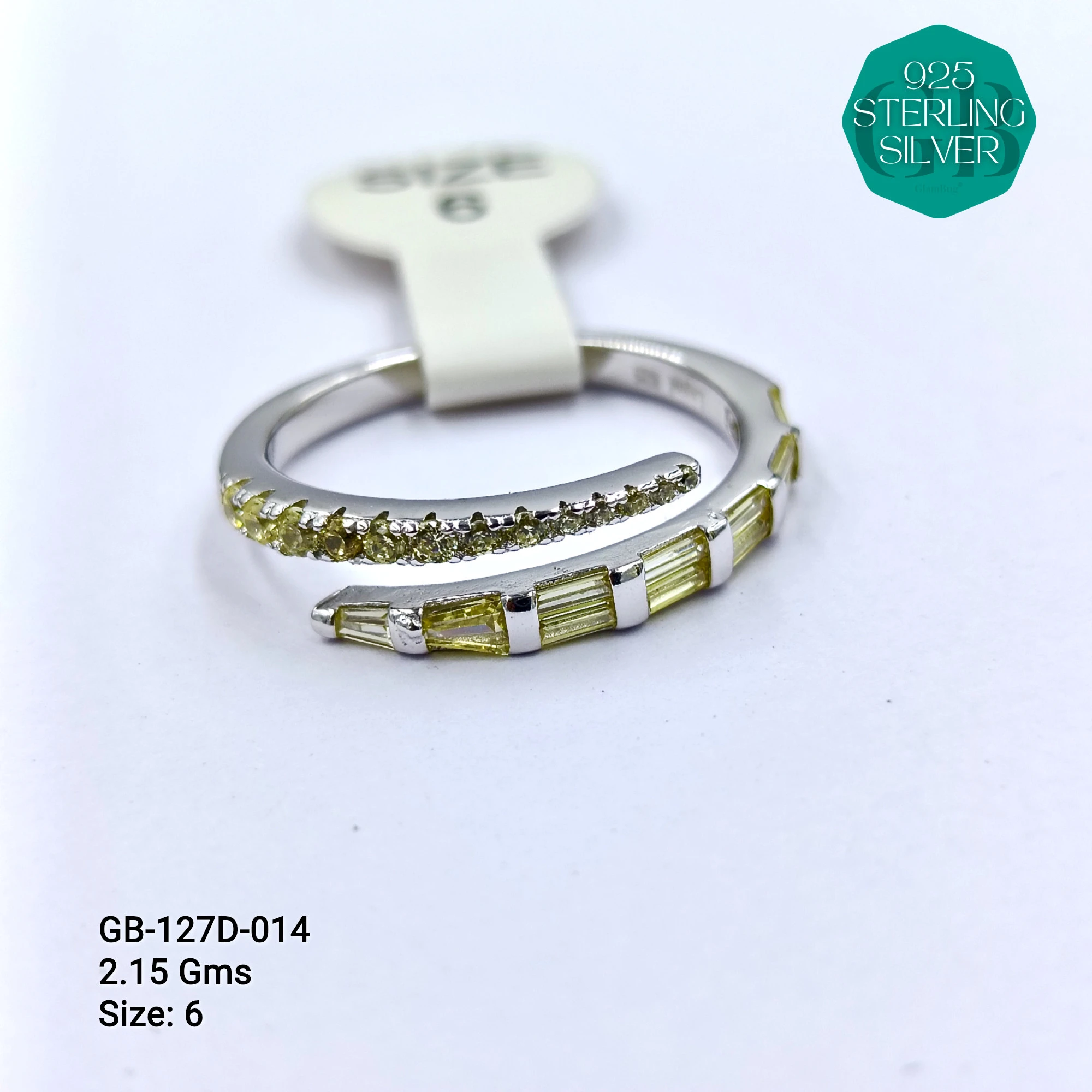 LUXURY - PREMIUM RINGS D - Premium 925 Silver Jewellery - SKU: GB-127D-014 - Hyderabad Silver Importers