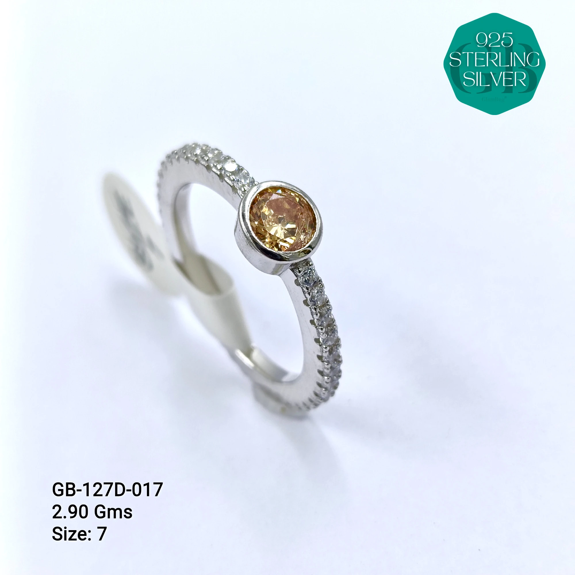 LUXURY - PREMIUM RINGS D - Premium 925 Silver Jewellery - SKU: GB-127D-017 - Hyderabad Silver Importers