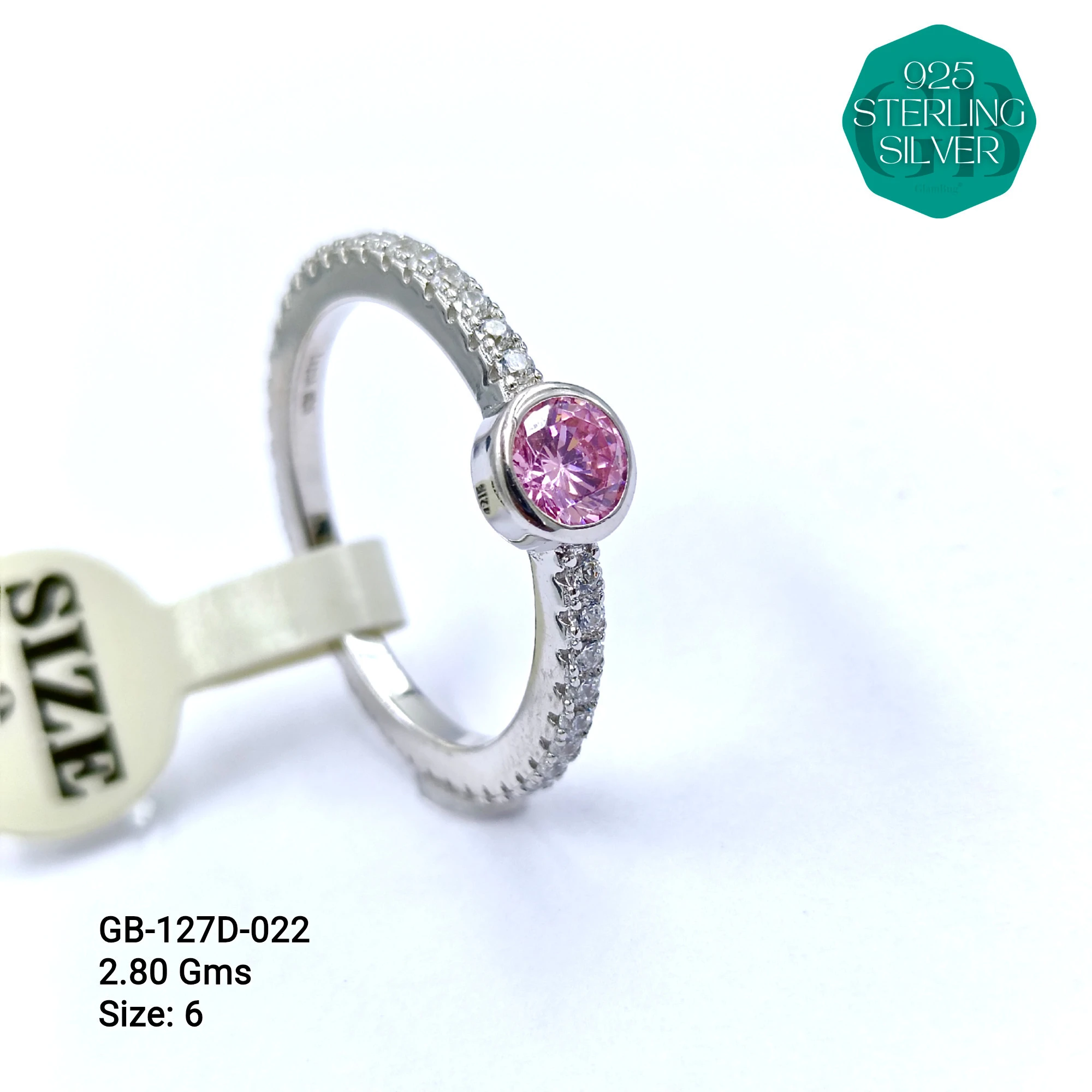 LUXURY - PREMIUM RINGS D - Premium 925 Silver Jewellery - SKU: GB-127D-022 - Hyderabad Silver Importers