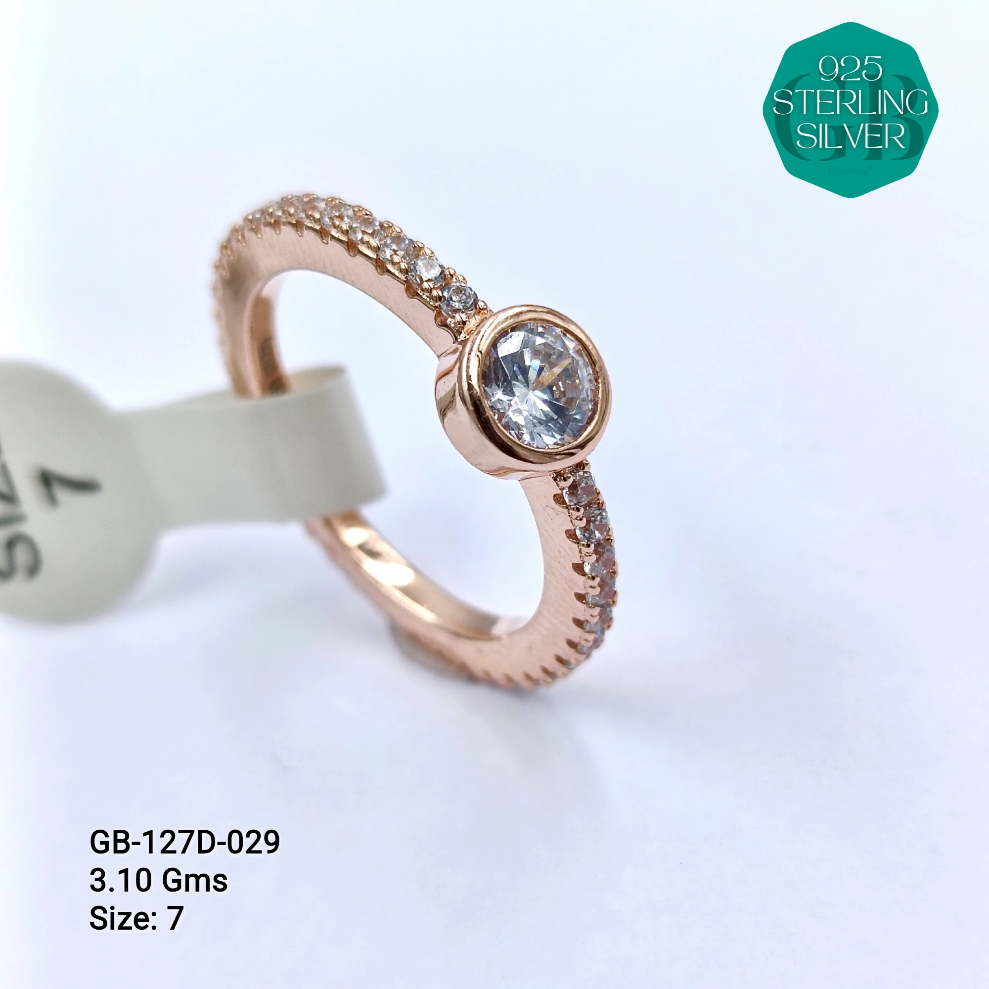 LUXURY - PREMIUM RINGS D - Premium 925 Silver Jewellery - SKU: GB-127D-029 - Hyderabad Silver Importers
